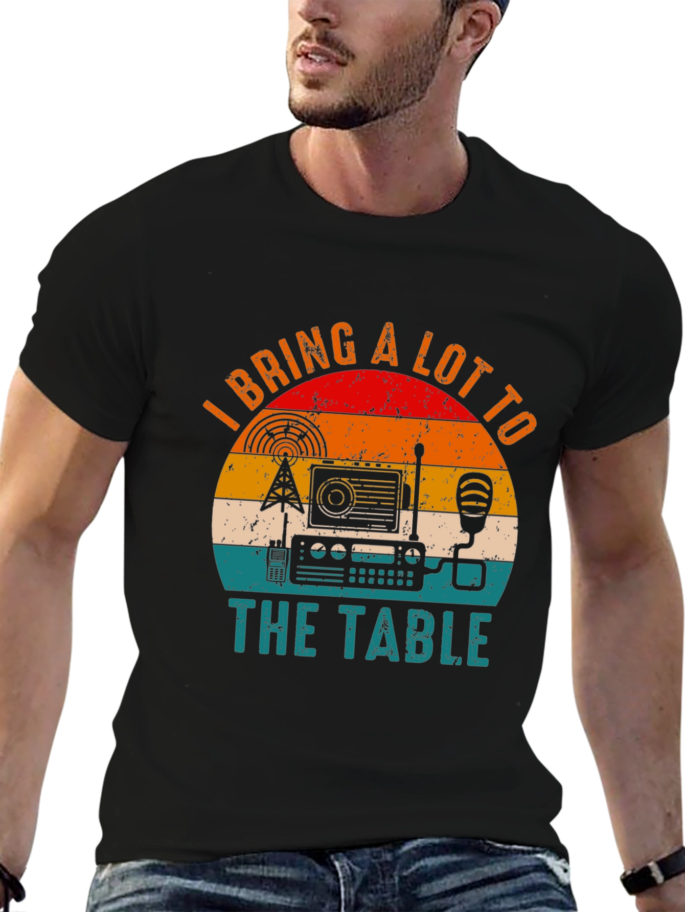Black Ham Radio Operator T-Shirt - I Bring A Lot To The Table view 6
