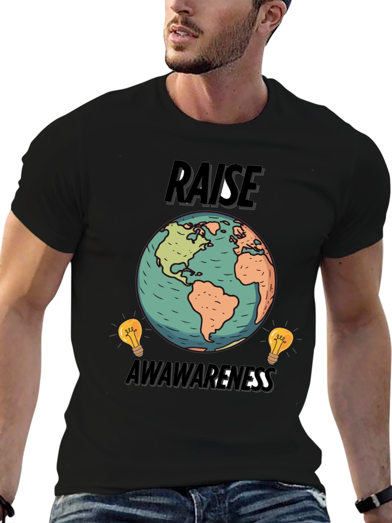 Raise Awareness Earth Graphic T-Shirt - 6