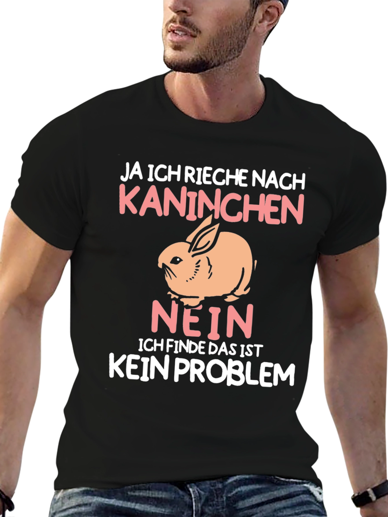 Black Rabbit Graphic T-Shirt - Ja Ich Rieche Nach Kaninchen view 6