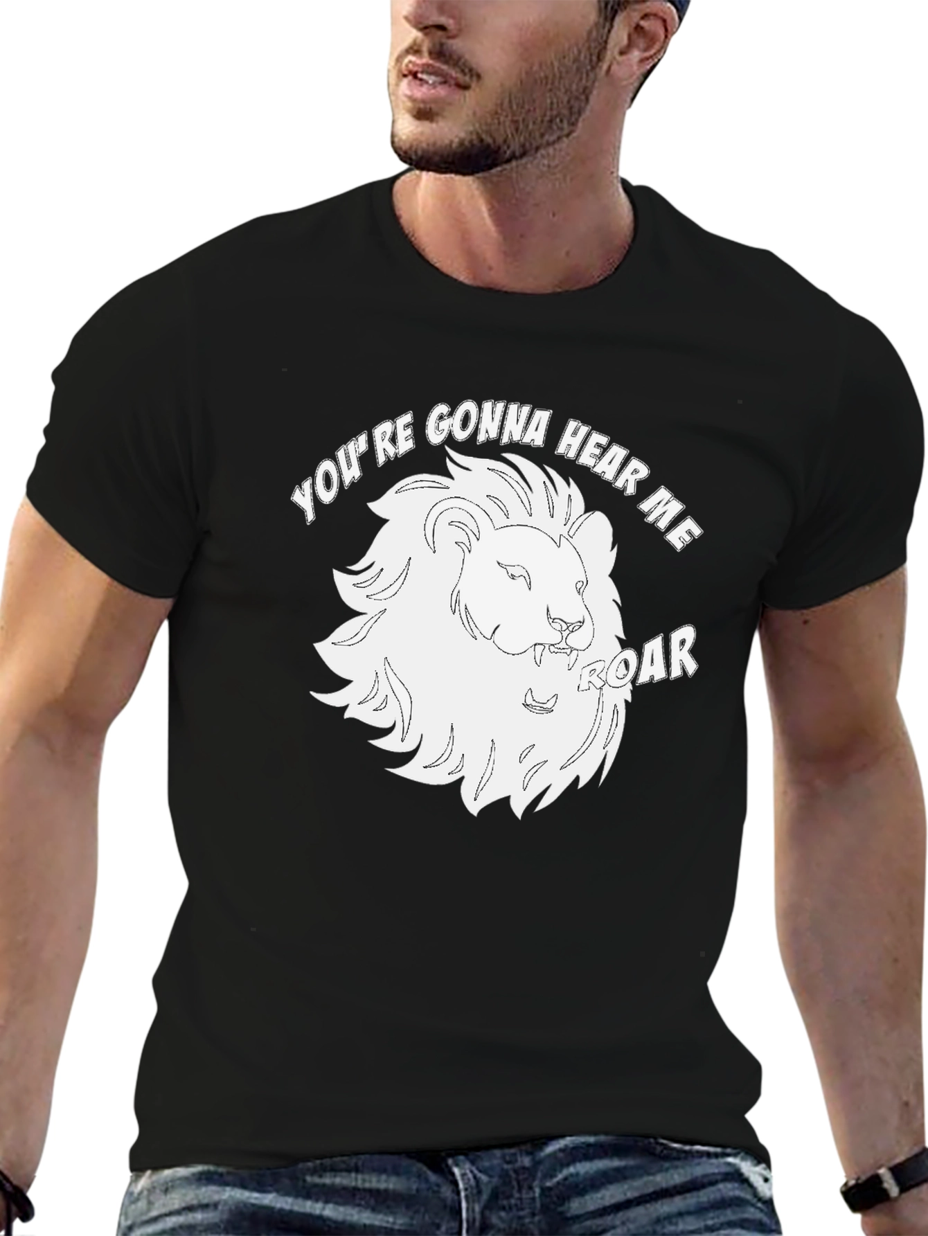 Black Lion Roar Graphic T-Shirt view 6