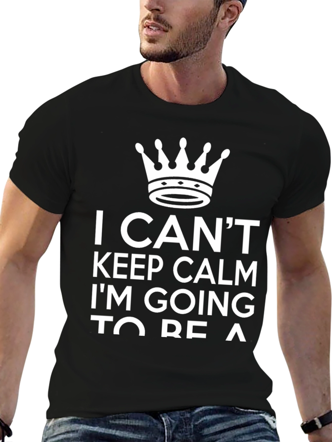 Black I Can't Keep Calm Funny Graphic T-Shirt view 6