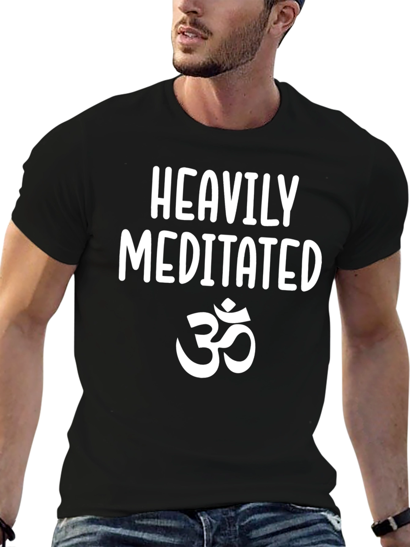 Black Heavily Meditated Graphic T-Shirt view 6