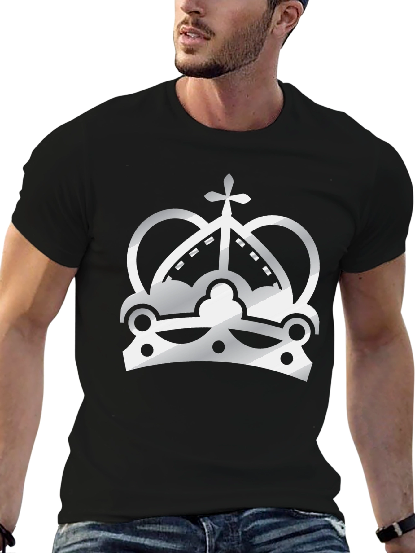 Black Crown Graphic Black T-Shirt - Stylish Streetwear view 6