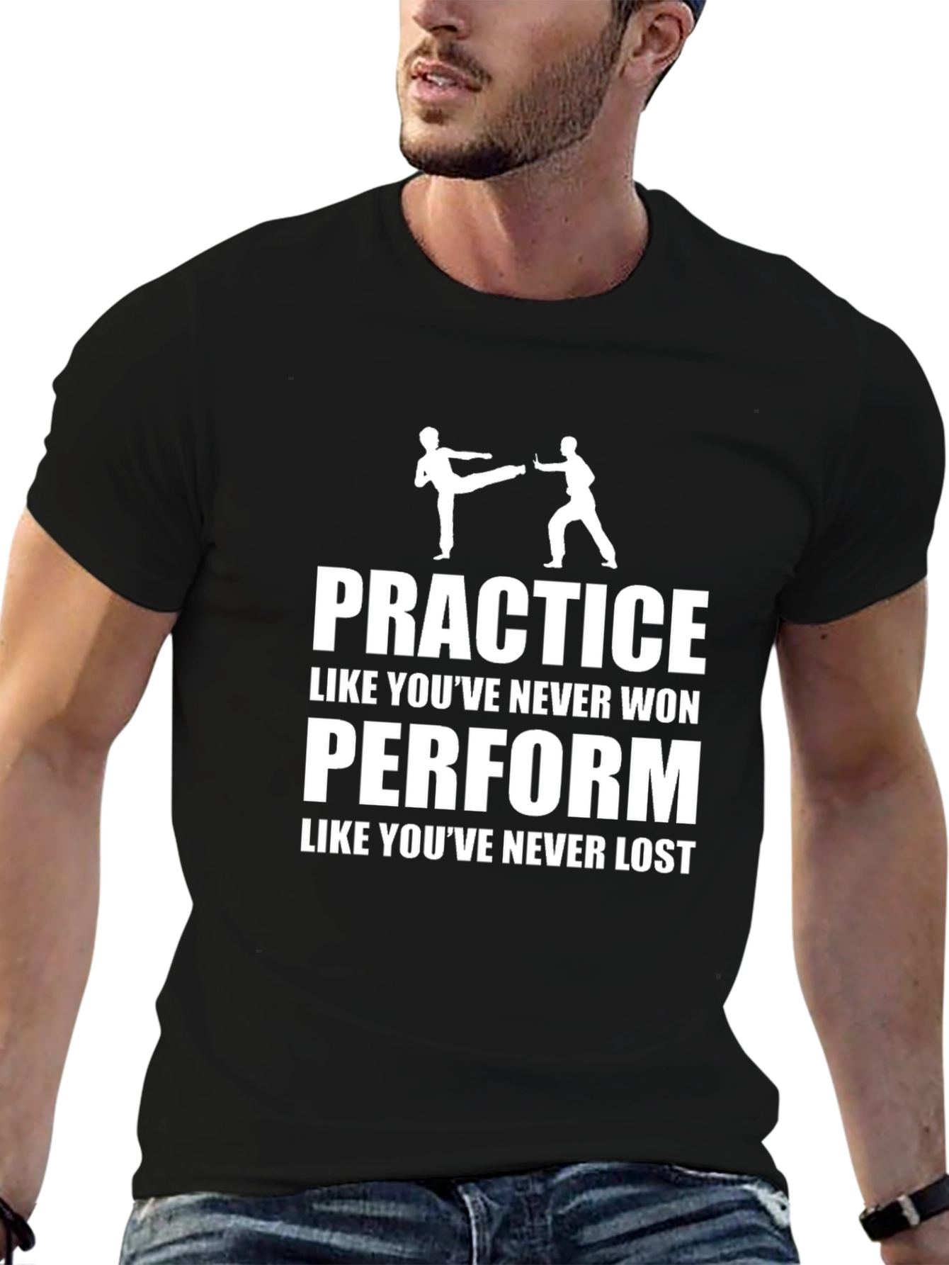 Black Practice Perform Black Graphic T-Shirt view 6