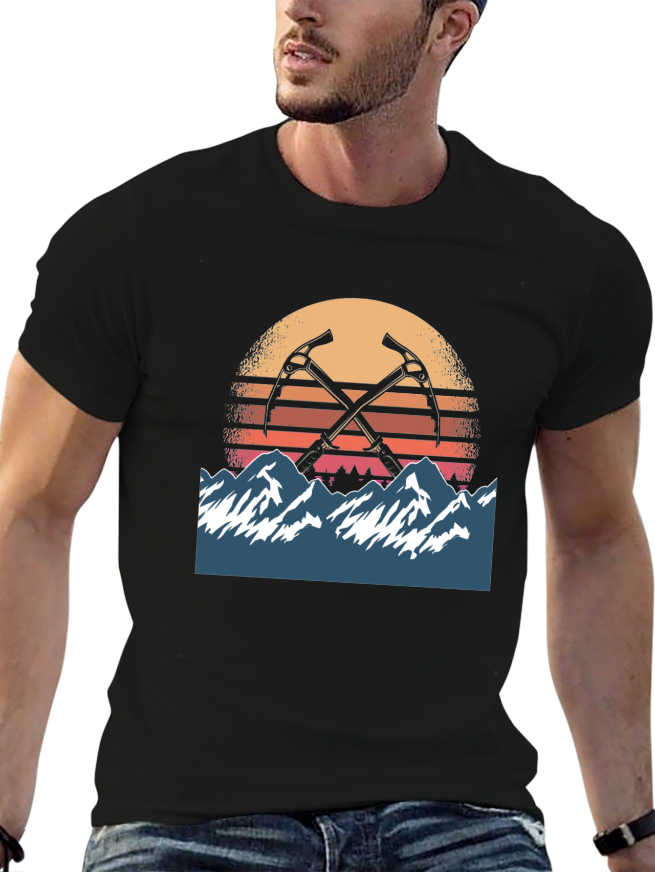 Black Mountain Sunset Climber Tee - Adventure Awaits view 6