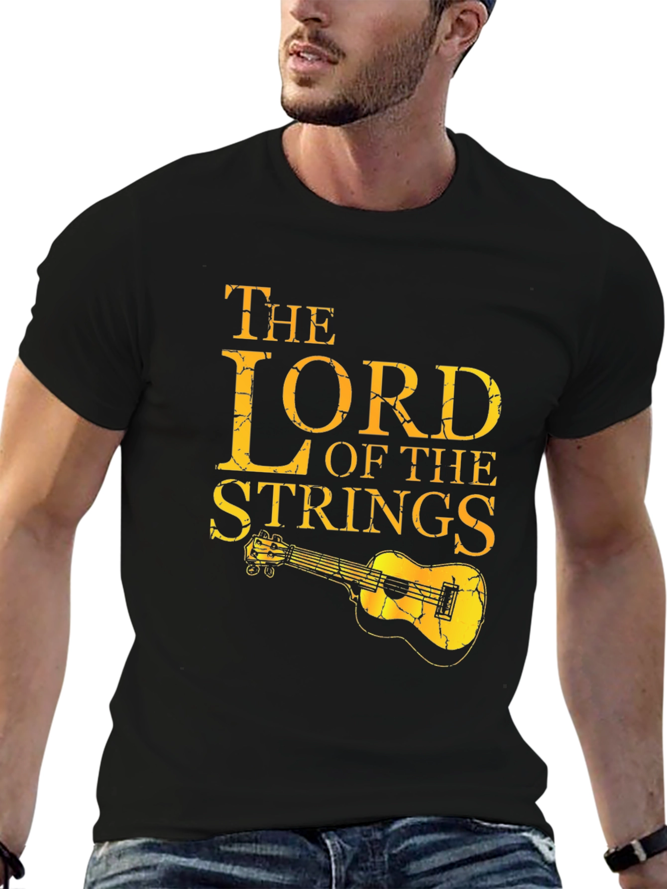 Black Lord of the Strings Graphic Tee view 6