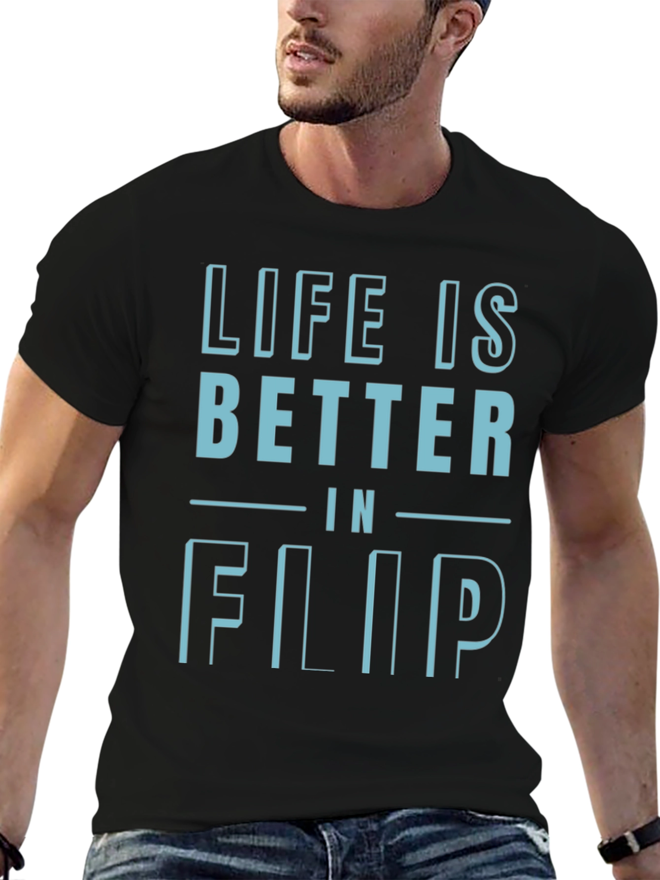 Black Life is Better in Flip T-Shirt - Black view 6