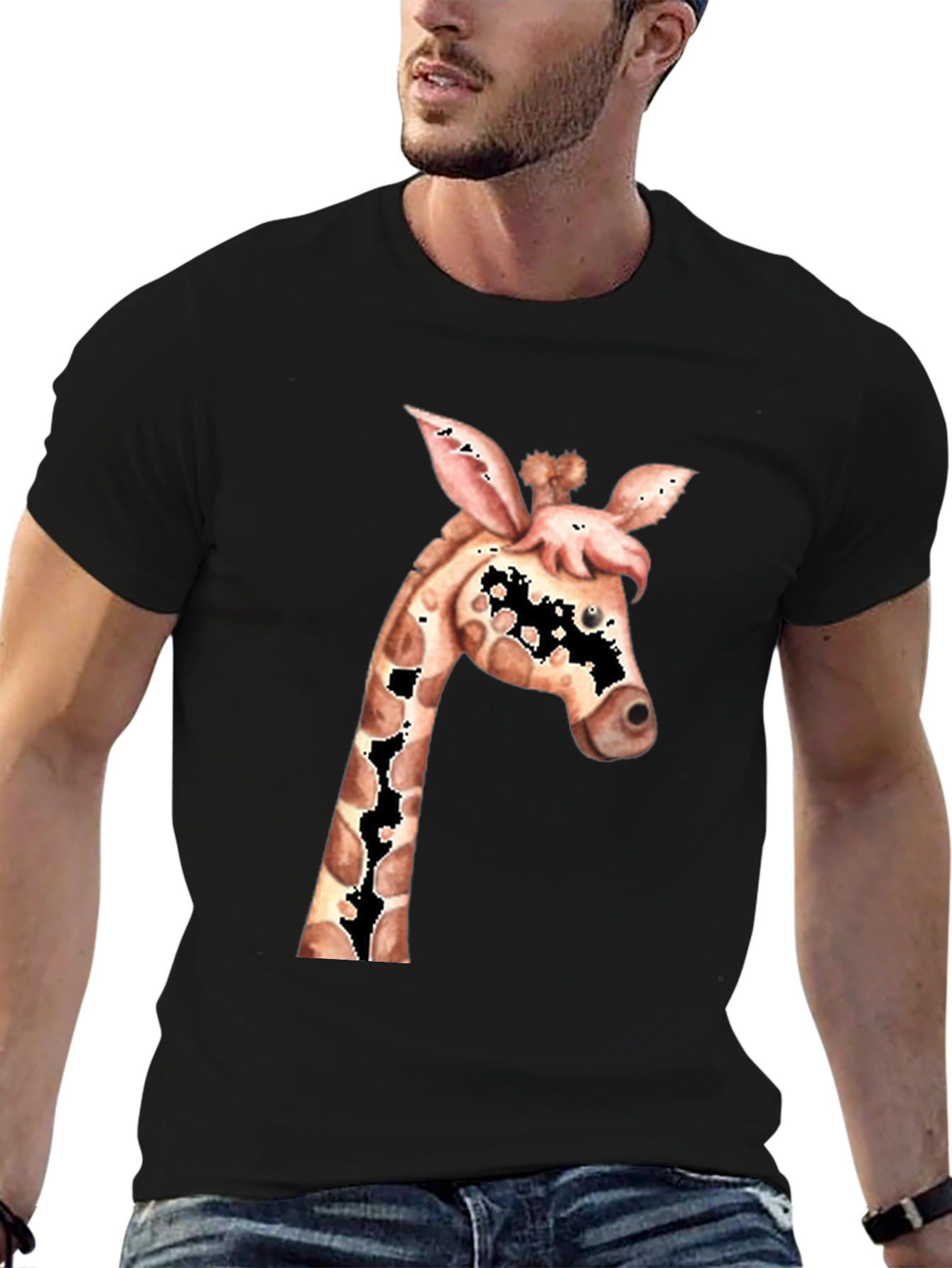 Black Giraffe Graphic Tee view 6