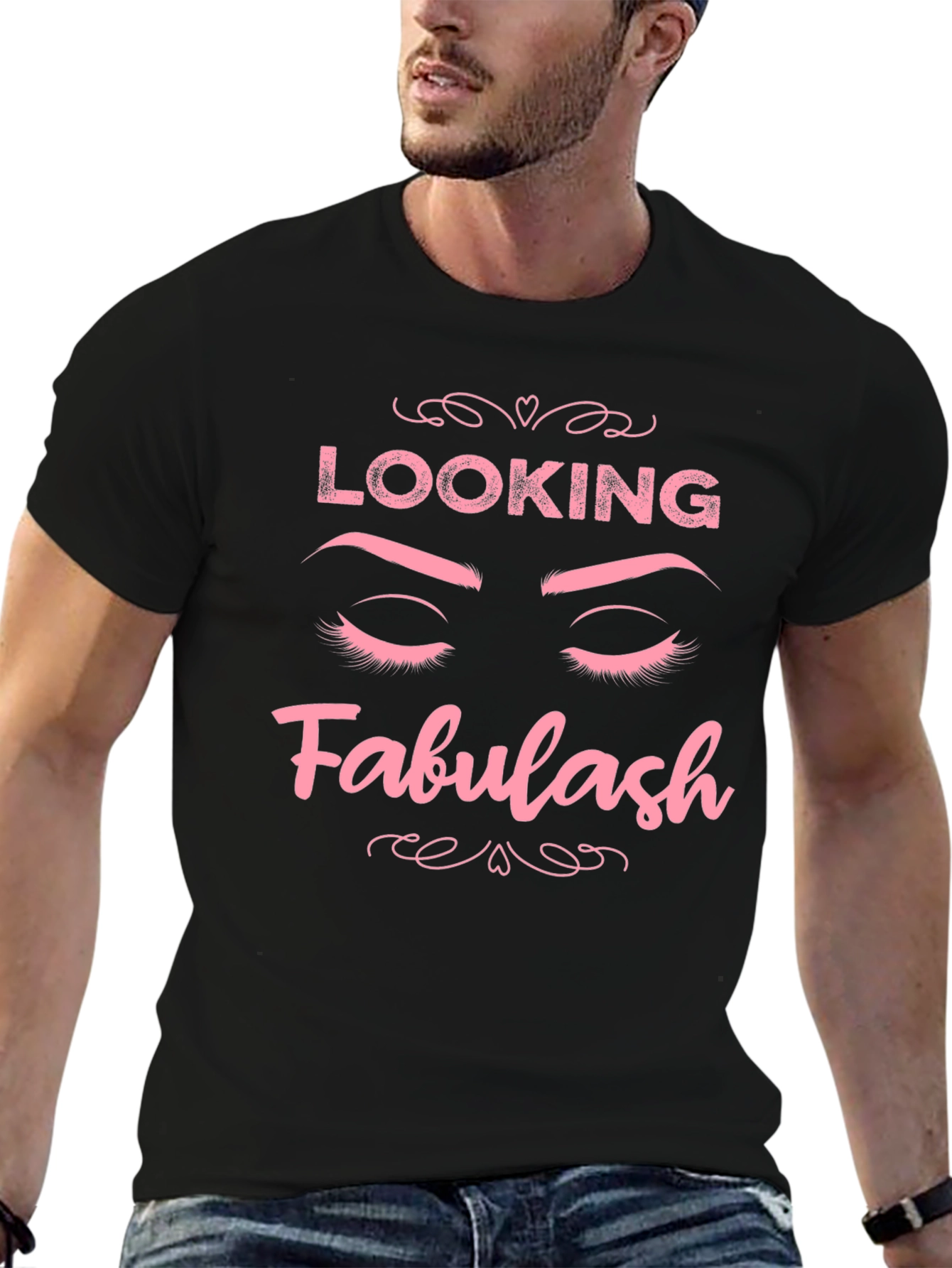 Black Looking Fabulash Graphic T-Shirt view 6