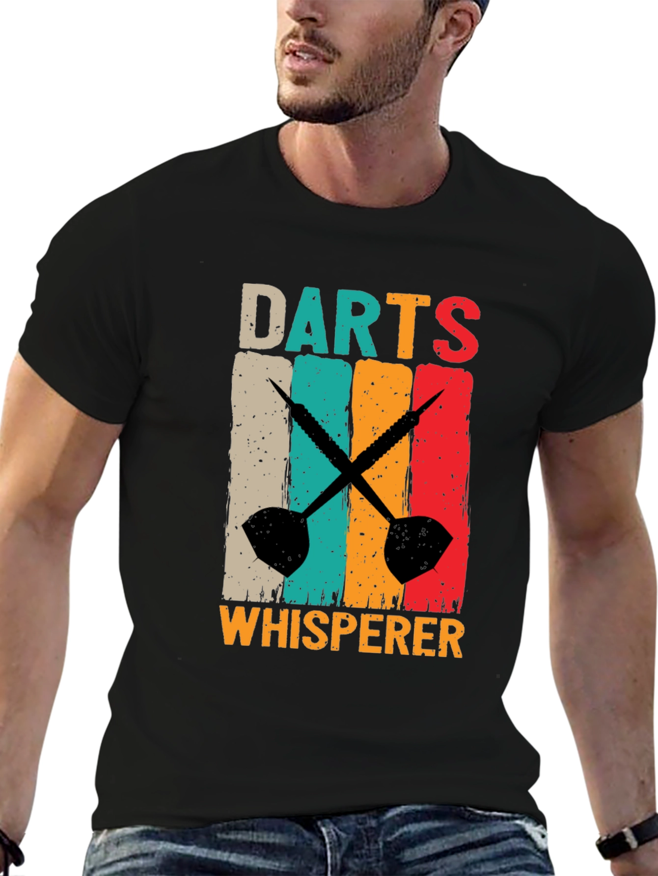 Black Darts Whisperer Graphic T-Shirt view 6
