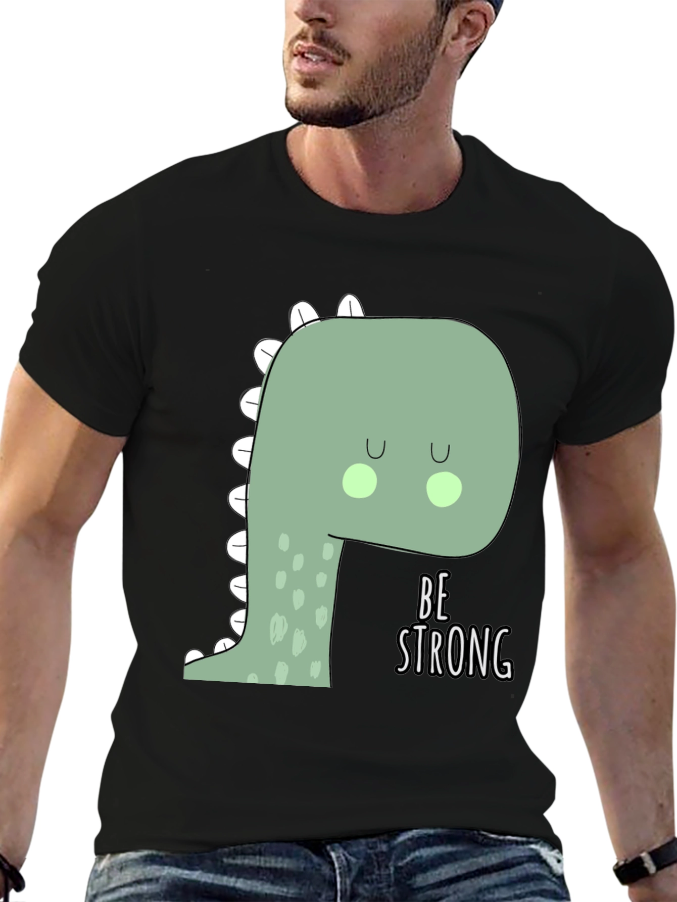 Black Be Strong Dino Tee - Black T-Shirt view 6