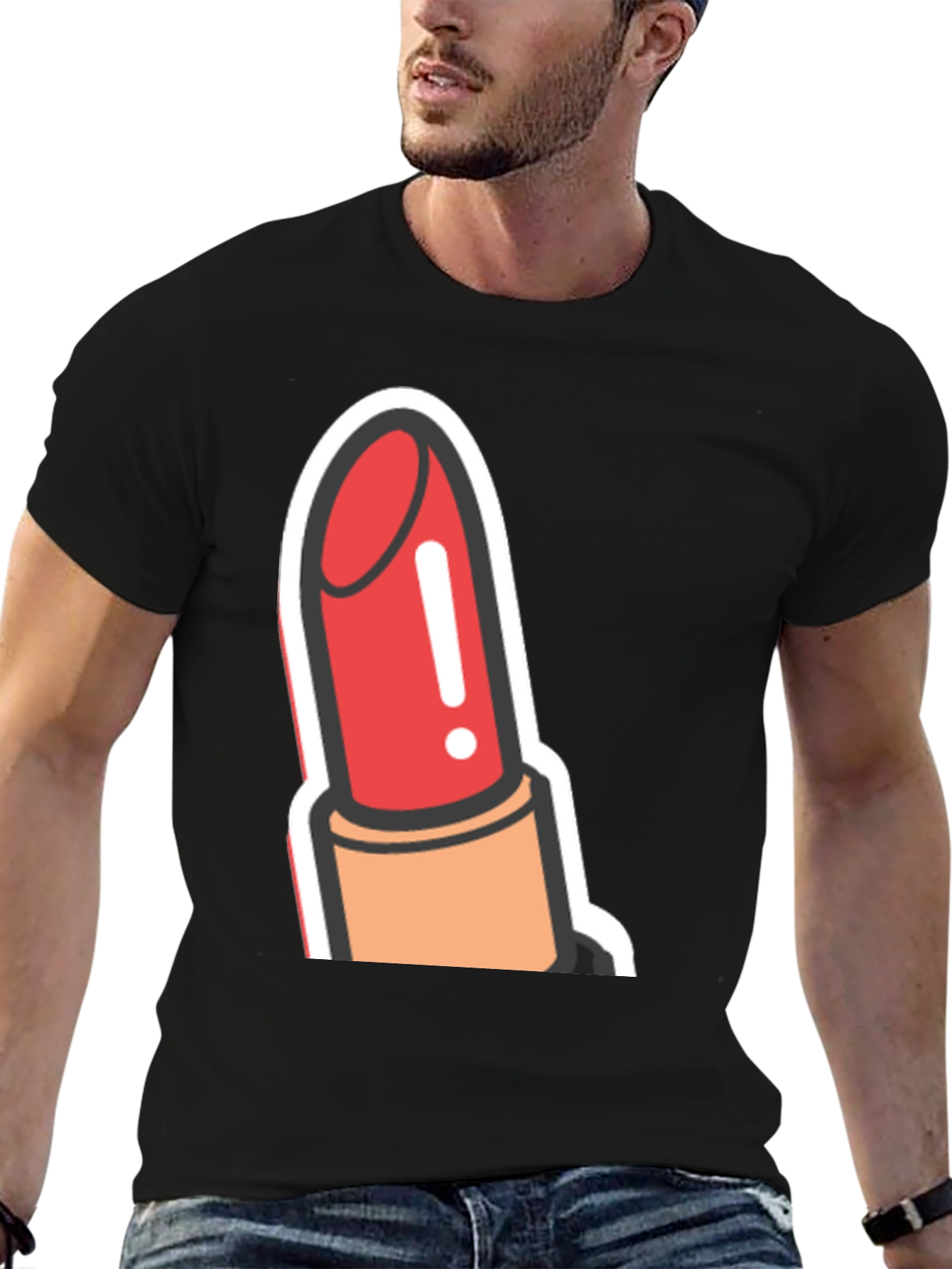 Black Lipstick Graphic Tee - Bold & Stylish view 6