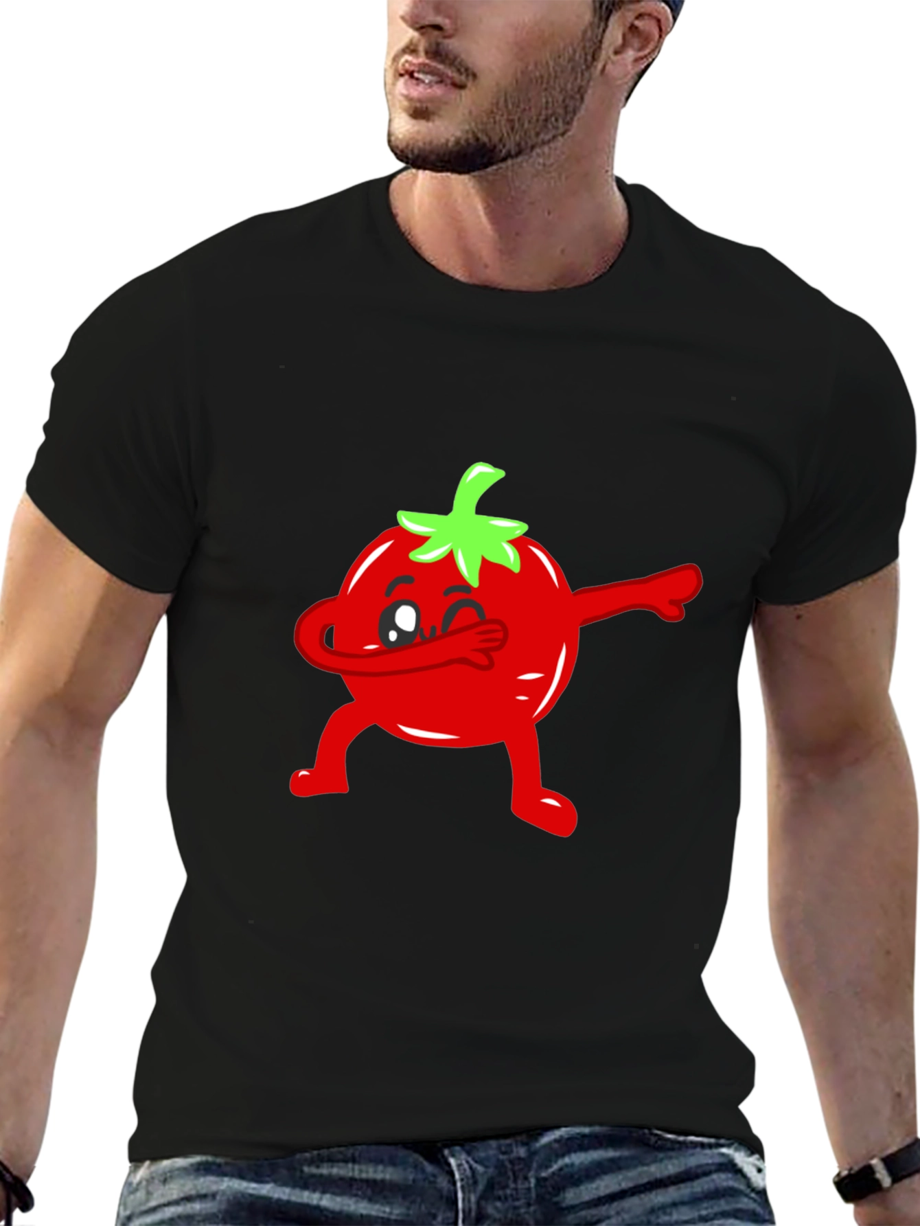 Dabbing Tomato Graphic Tee - Funny Food T-Shirt - 6