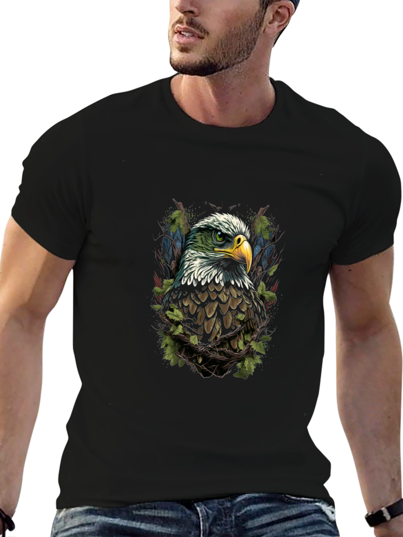 Black Eagle Graphic Print Tee view 6