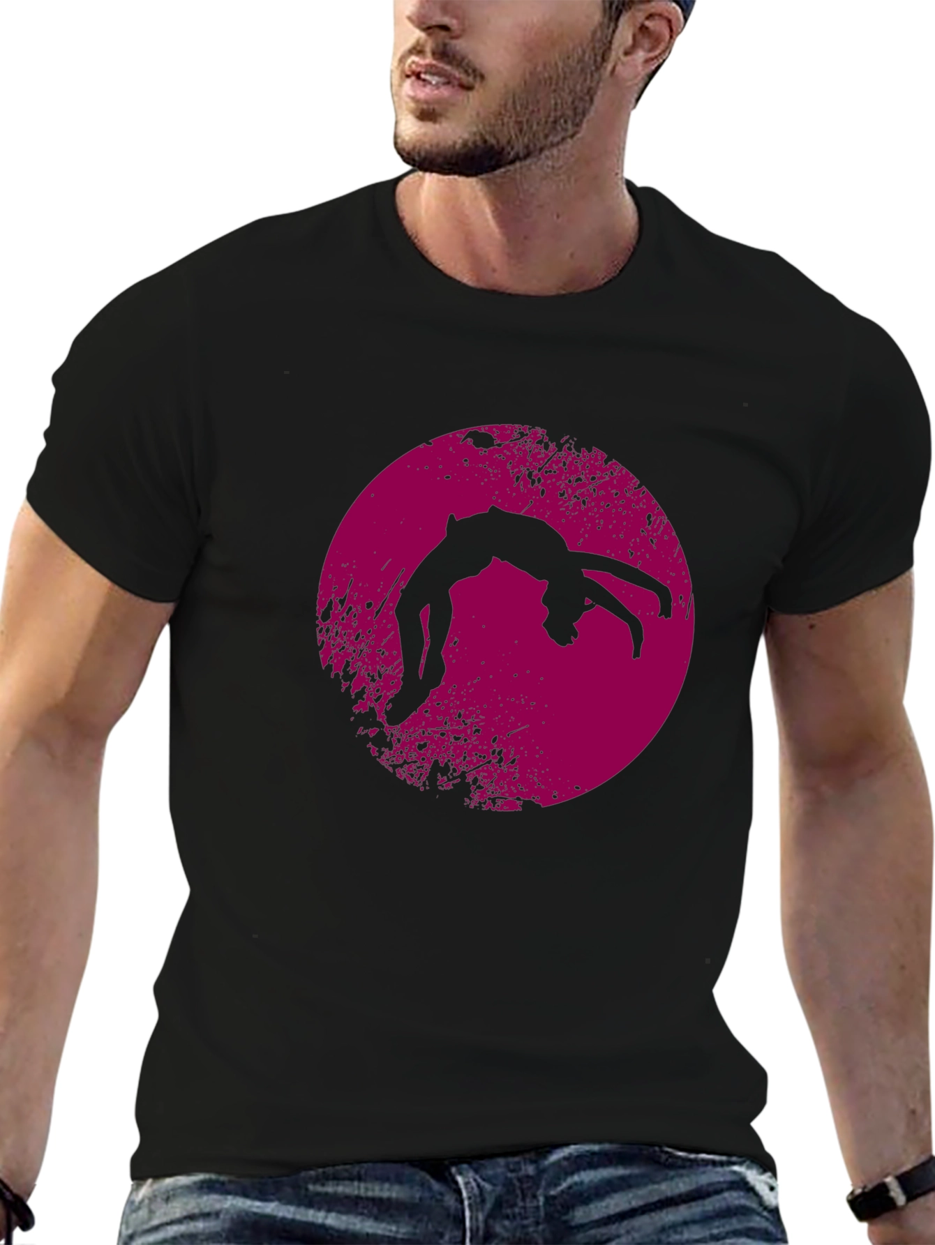 Gymnast Silhouette Tee -  Unique Graphic Print - 6