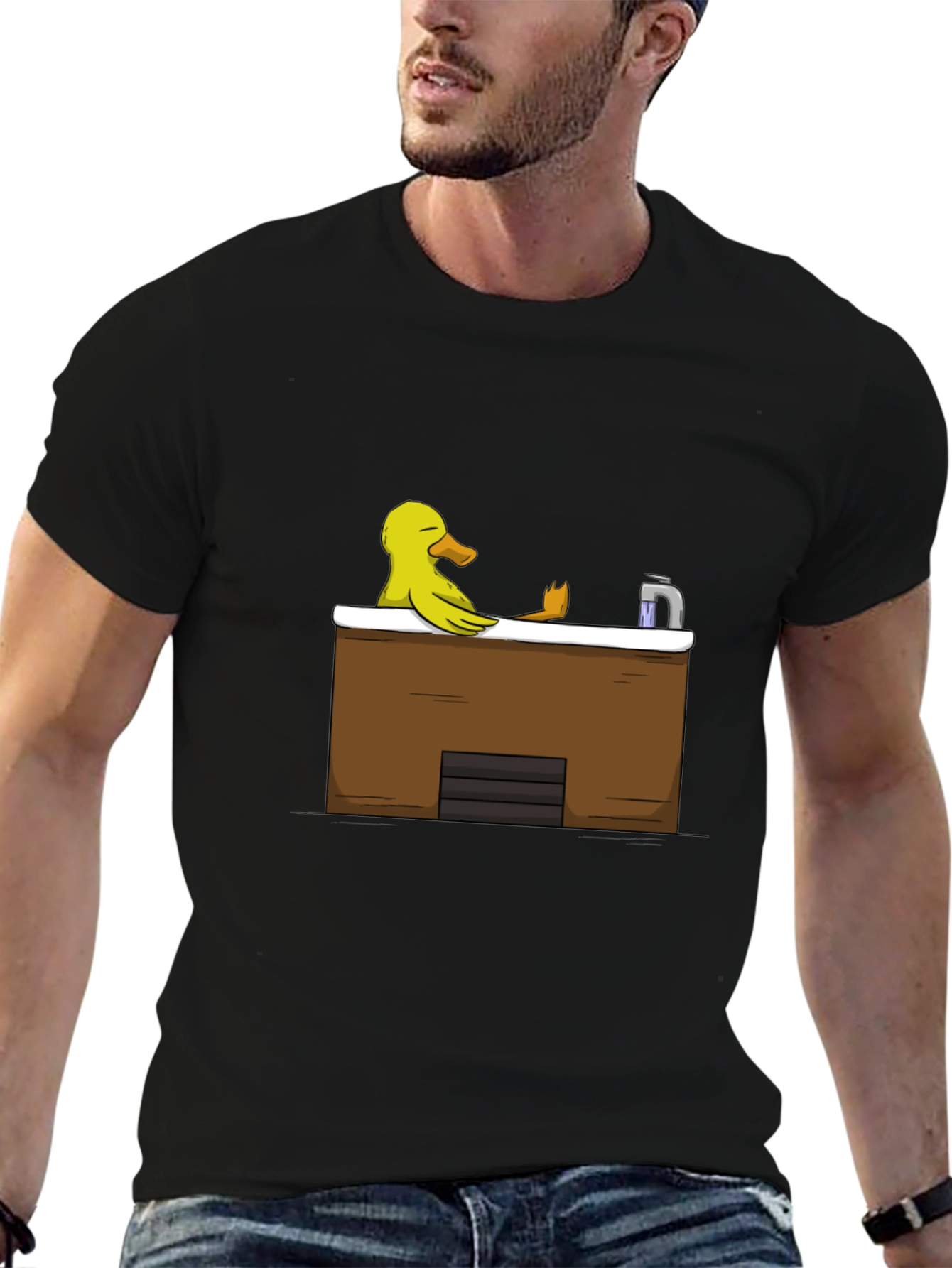 Black Duck in Tub Black T-Shirt view 6