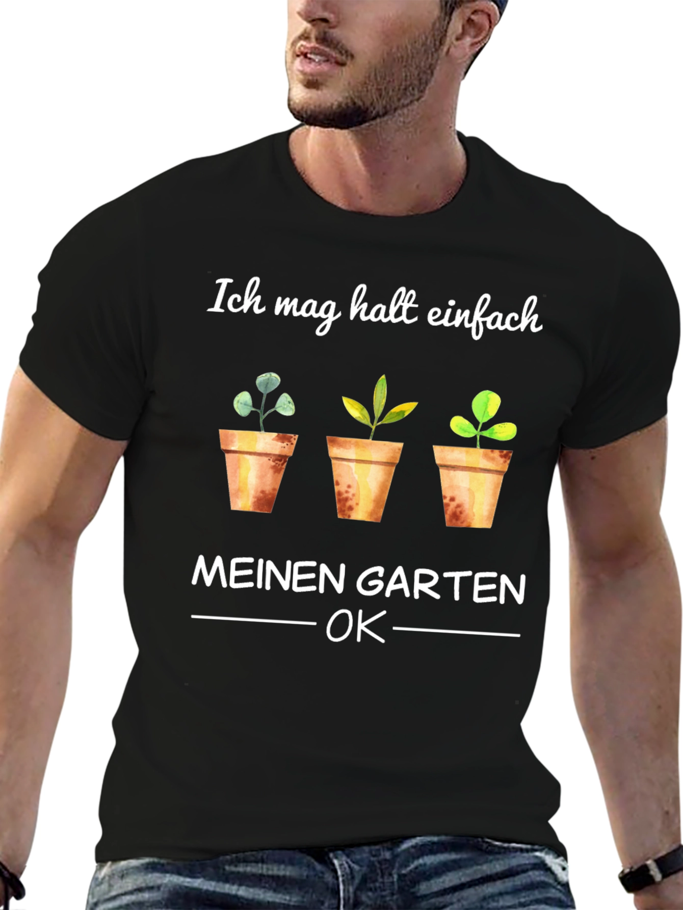 Black Ich Mag Meinen Garten OK T-Shirt view 6
