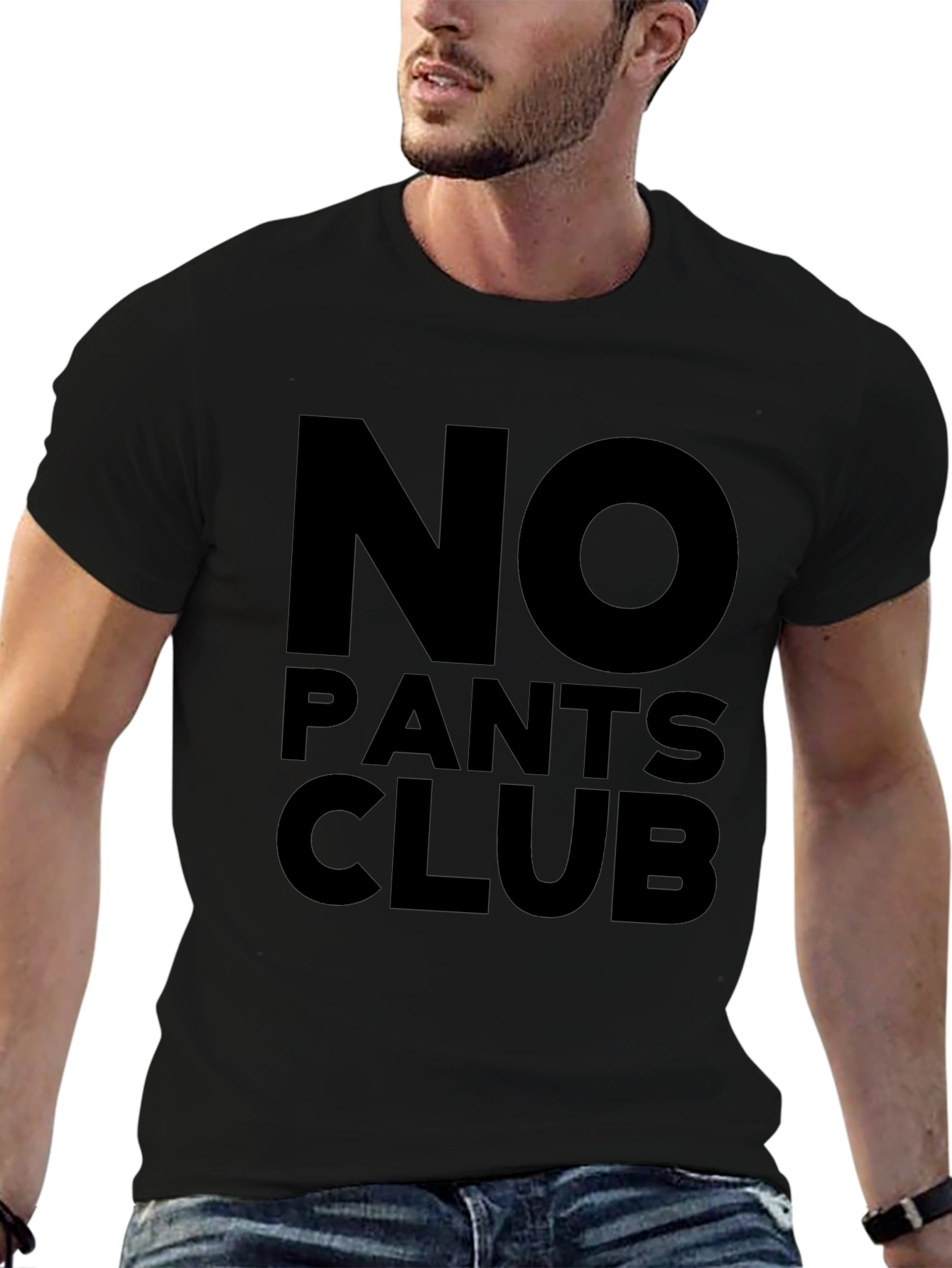 Black No Pants Club Black T-Shirt view 6
