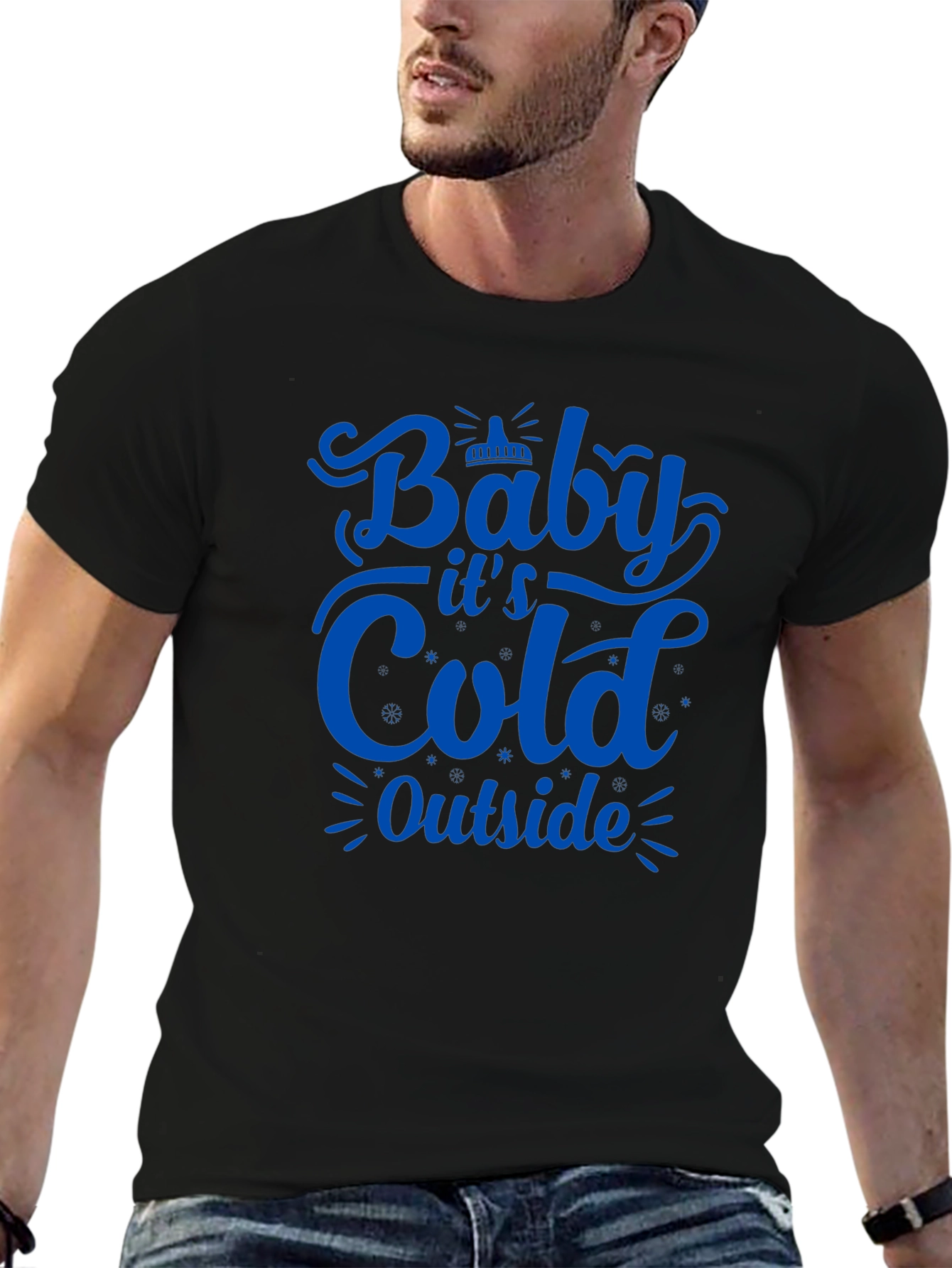 Black Baby It's Cold Outside T-Shirt view 6