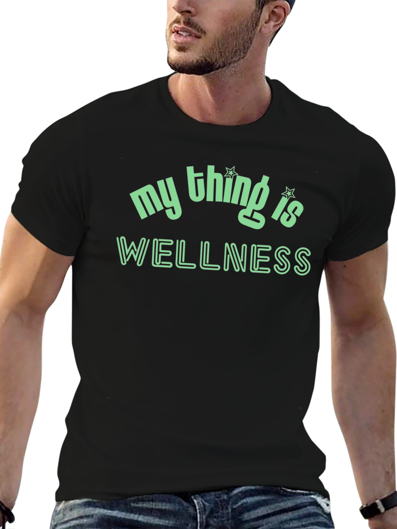 Black My Thing Is Wellness T-Shirt view 6