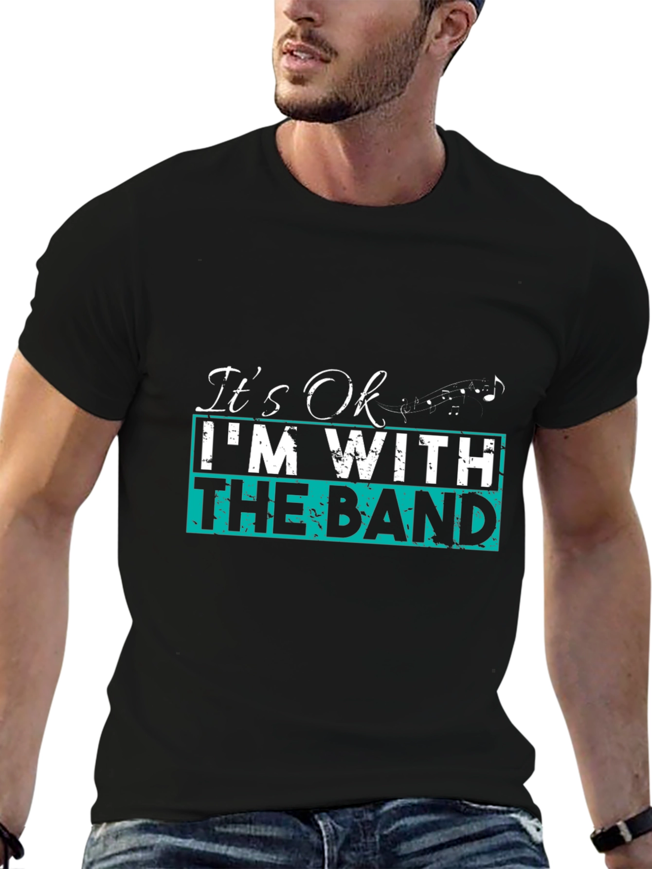 It's OK I'm With the Band Black T-Shirt - 6