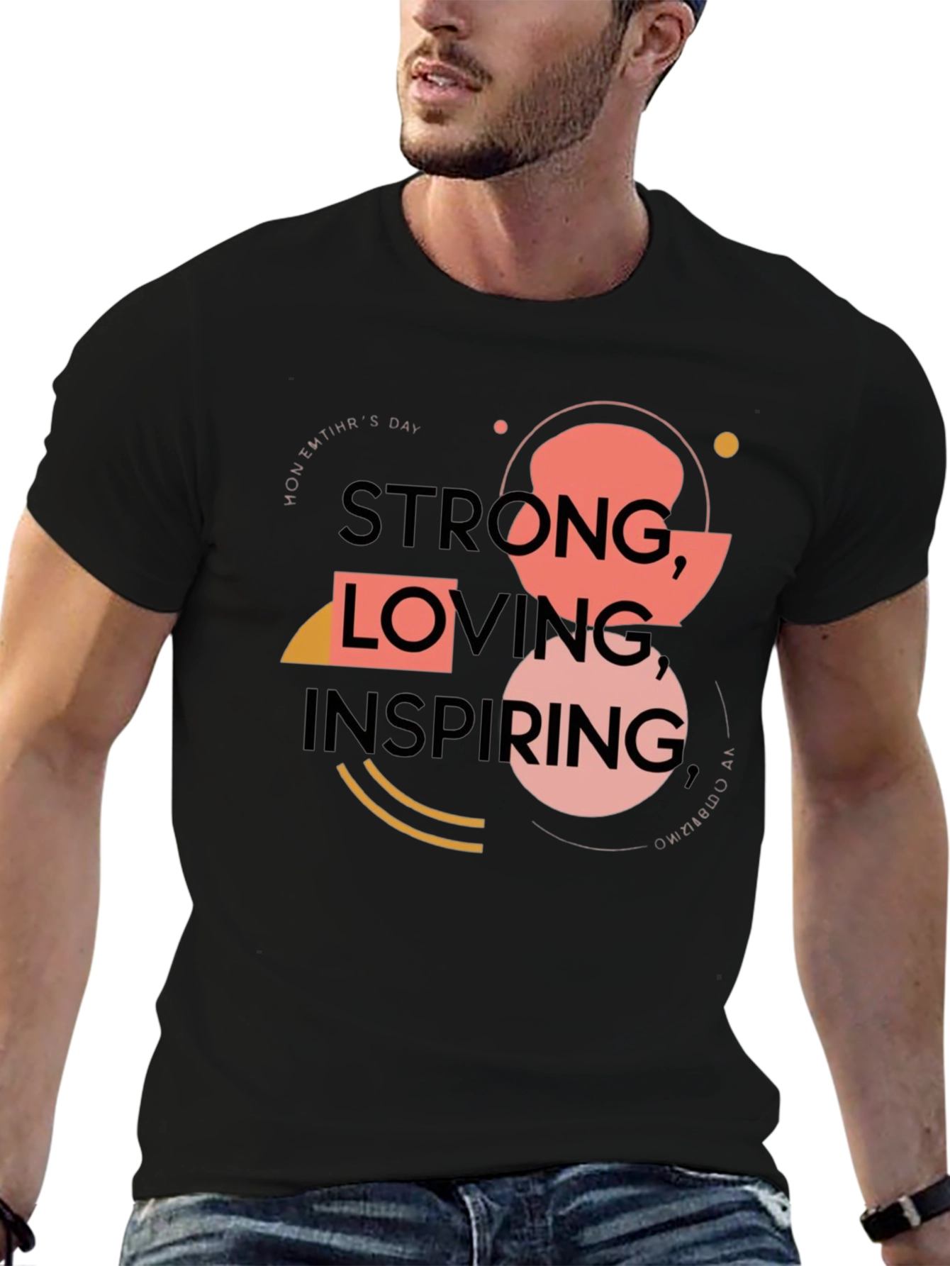Black Strong, Loving, Inspiring T-Shirt view 6
