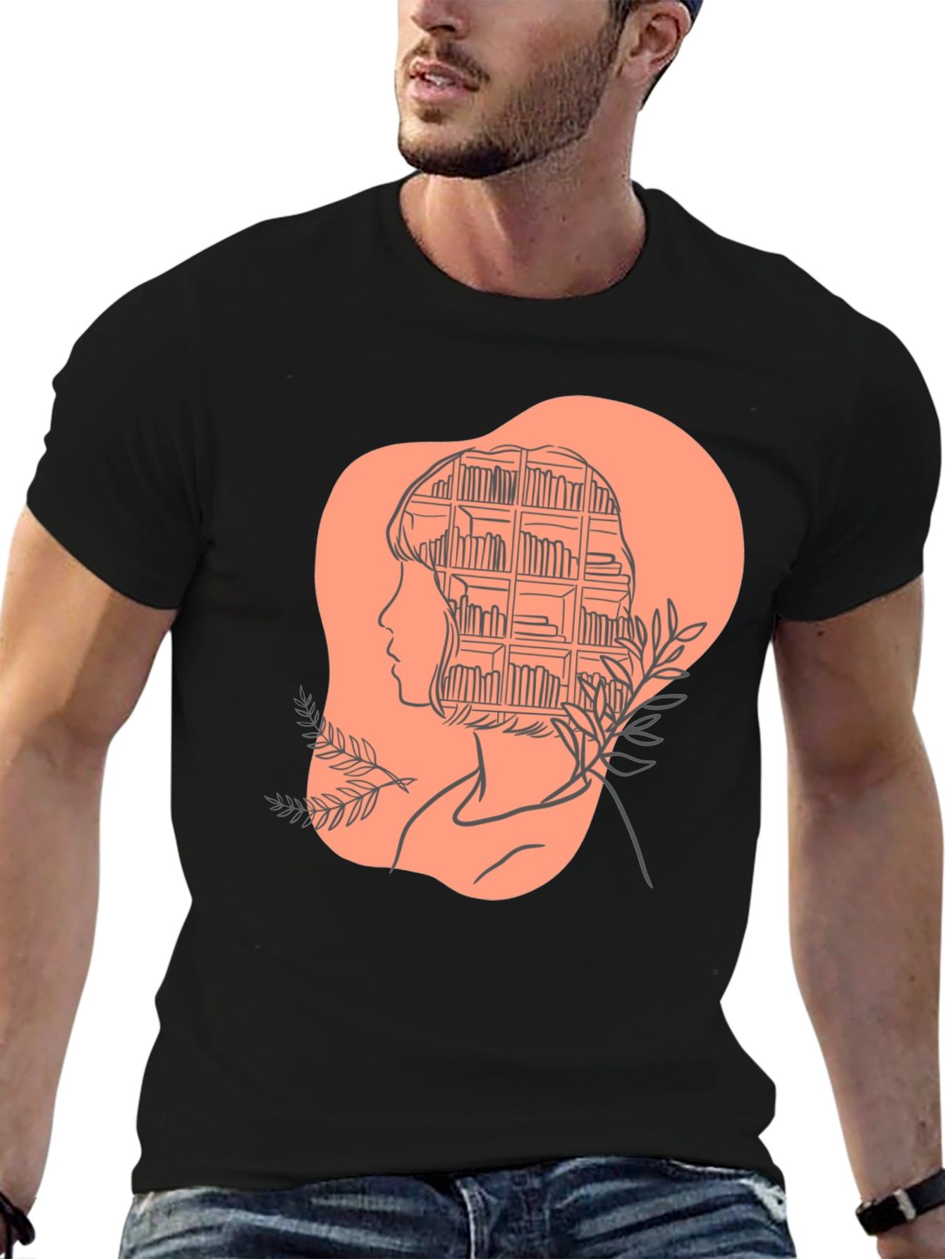 Black Book Lover Tee - Stylish Literary Mind T-Shirt view 6