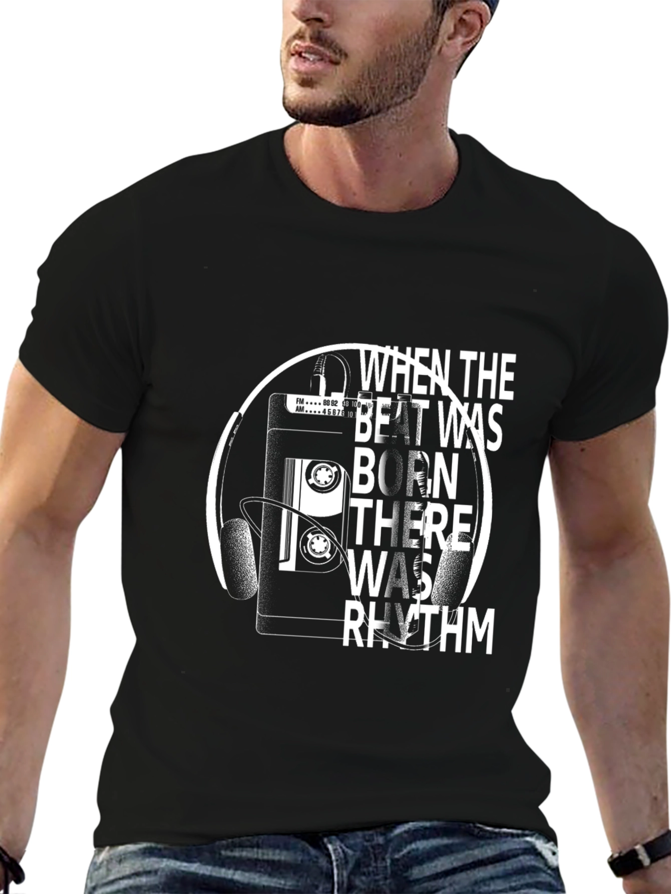 Black When The Beat Was Born T-Shirt view 6
