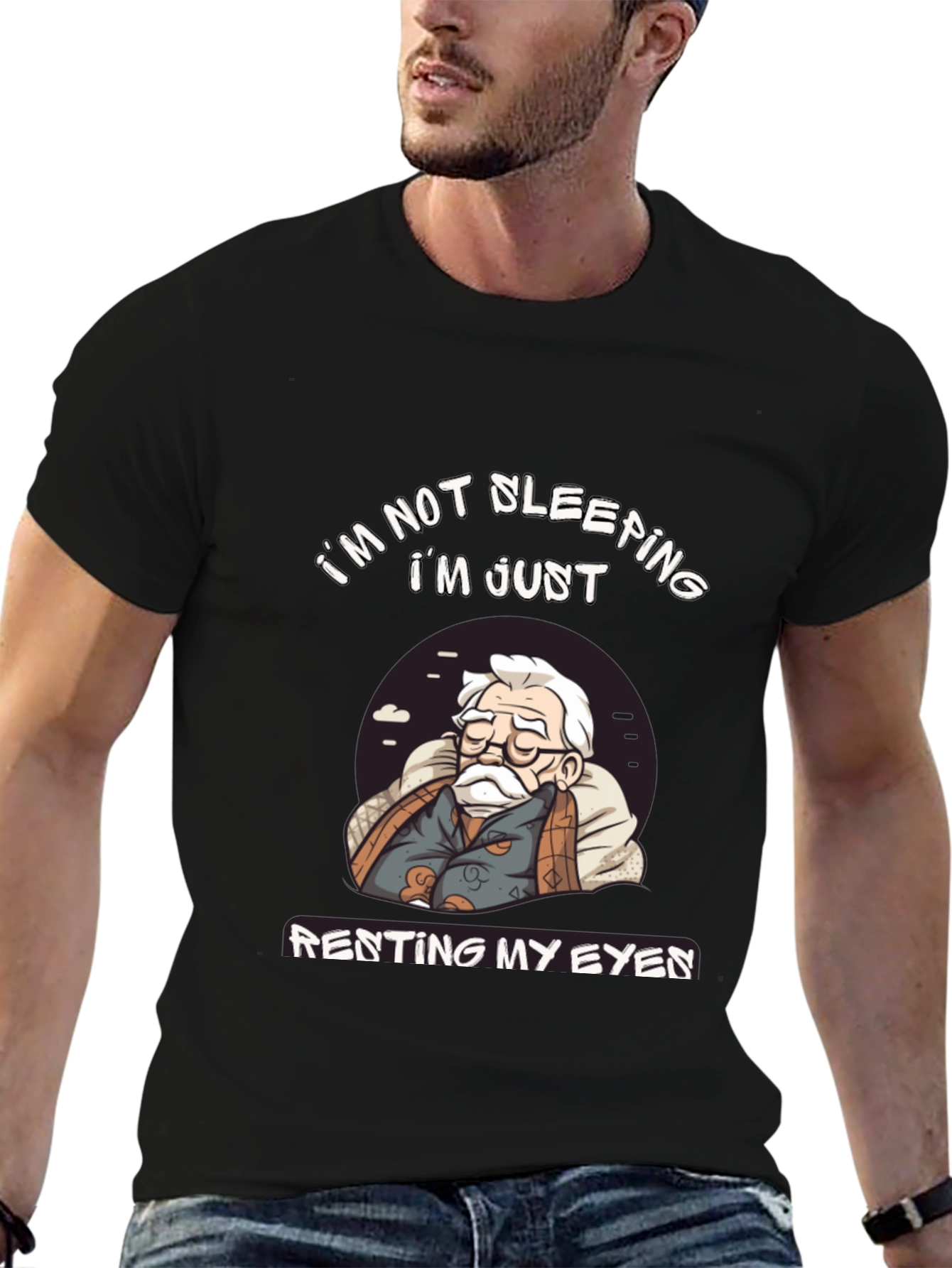 Black Renting My Eyes Funny Graphic Tee view 6