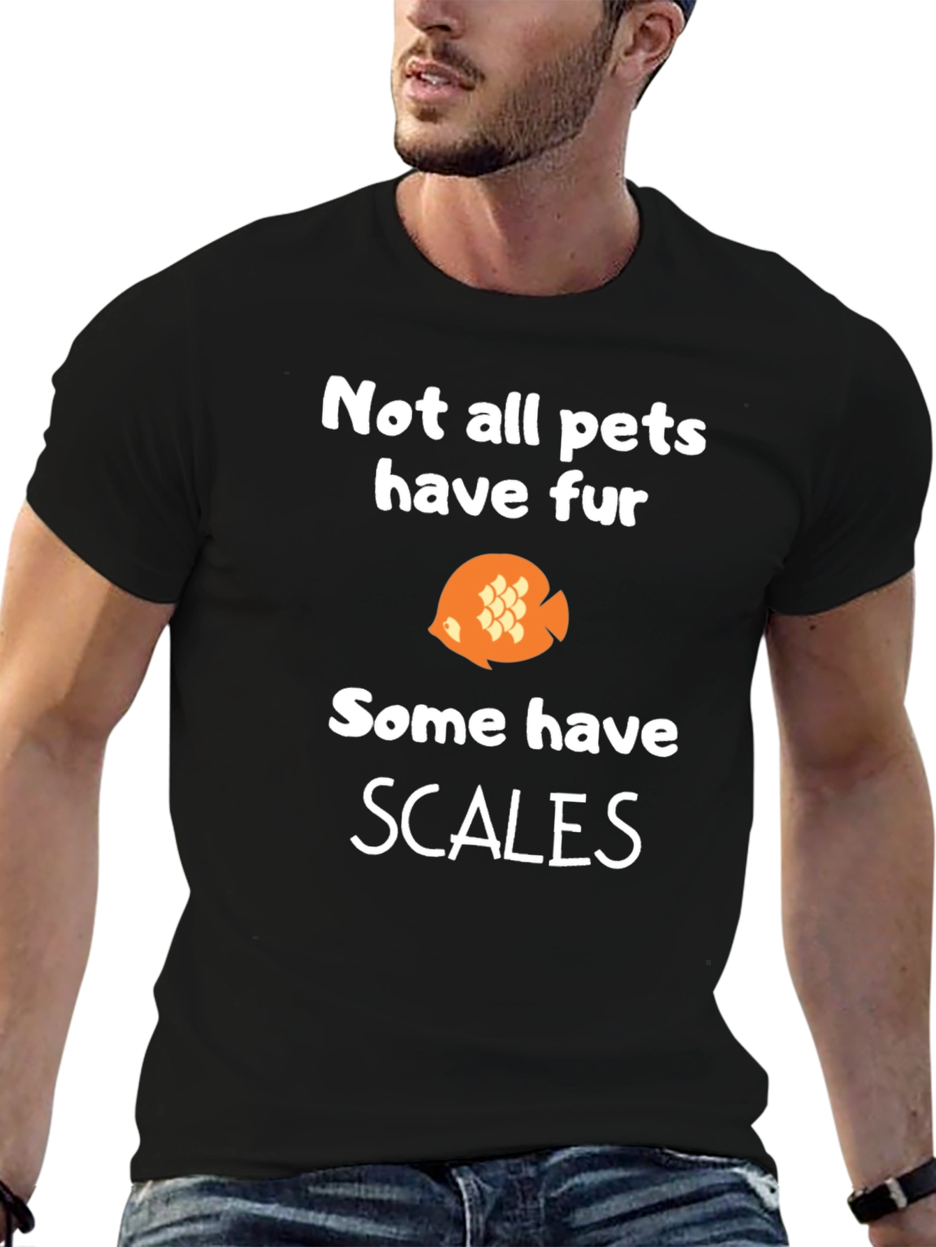 Black Not All Pets Have Fur T-Shirt view 6