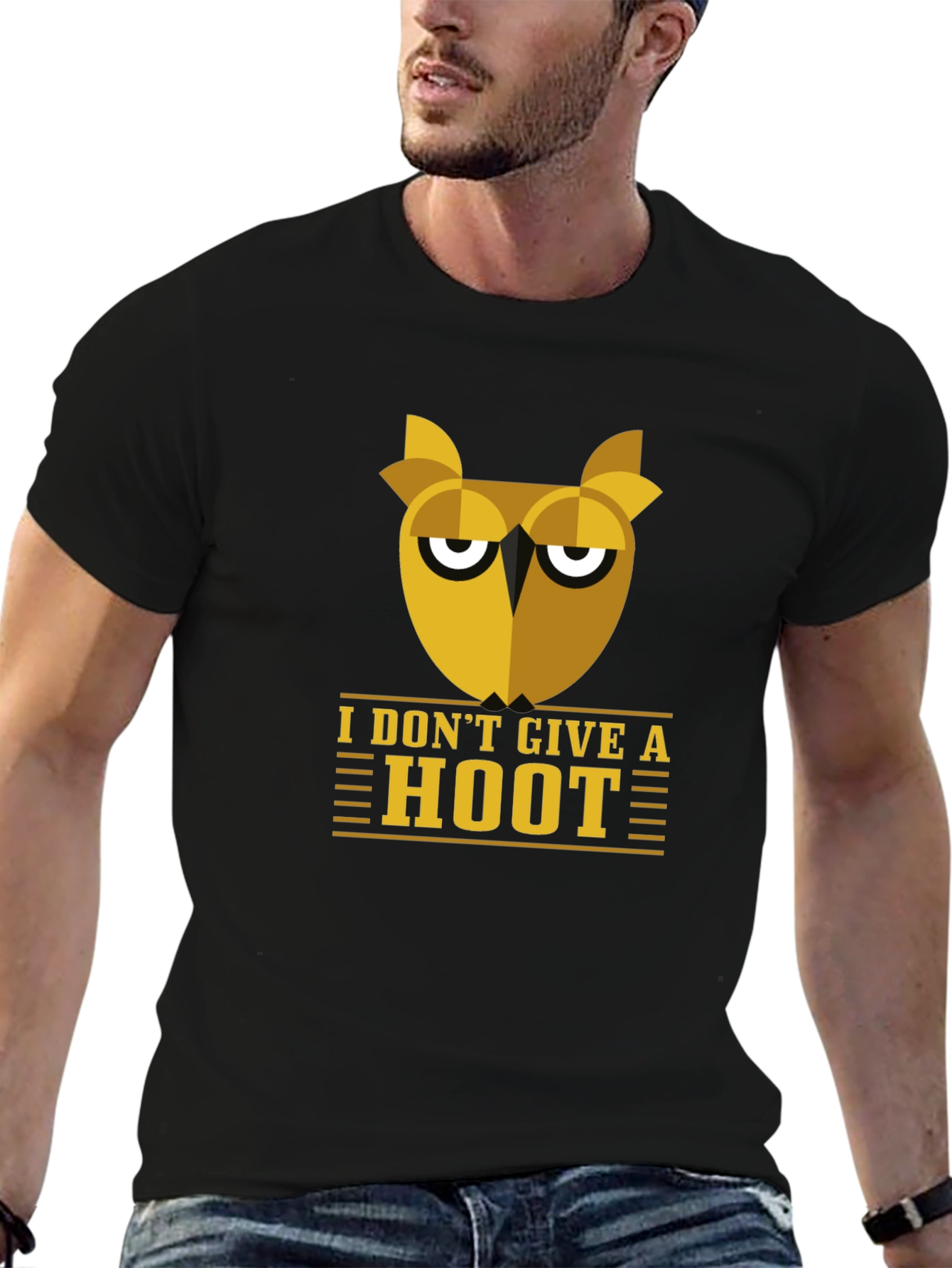 Black I Don't Give A Hoot Owl Graphic Tee view 6