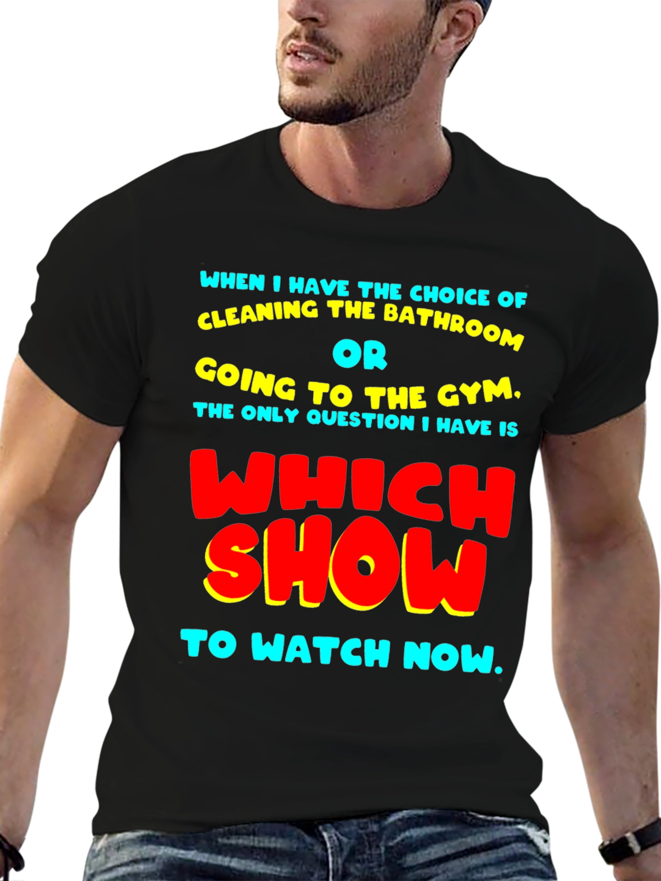 Black Funny Choice of Show T-Shirt view 6