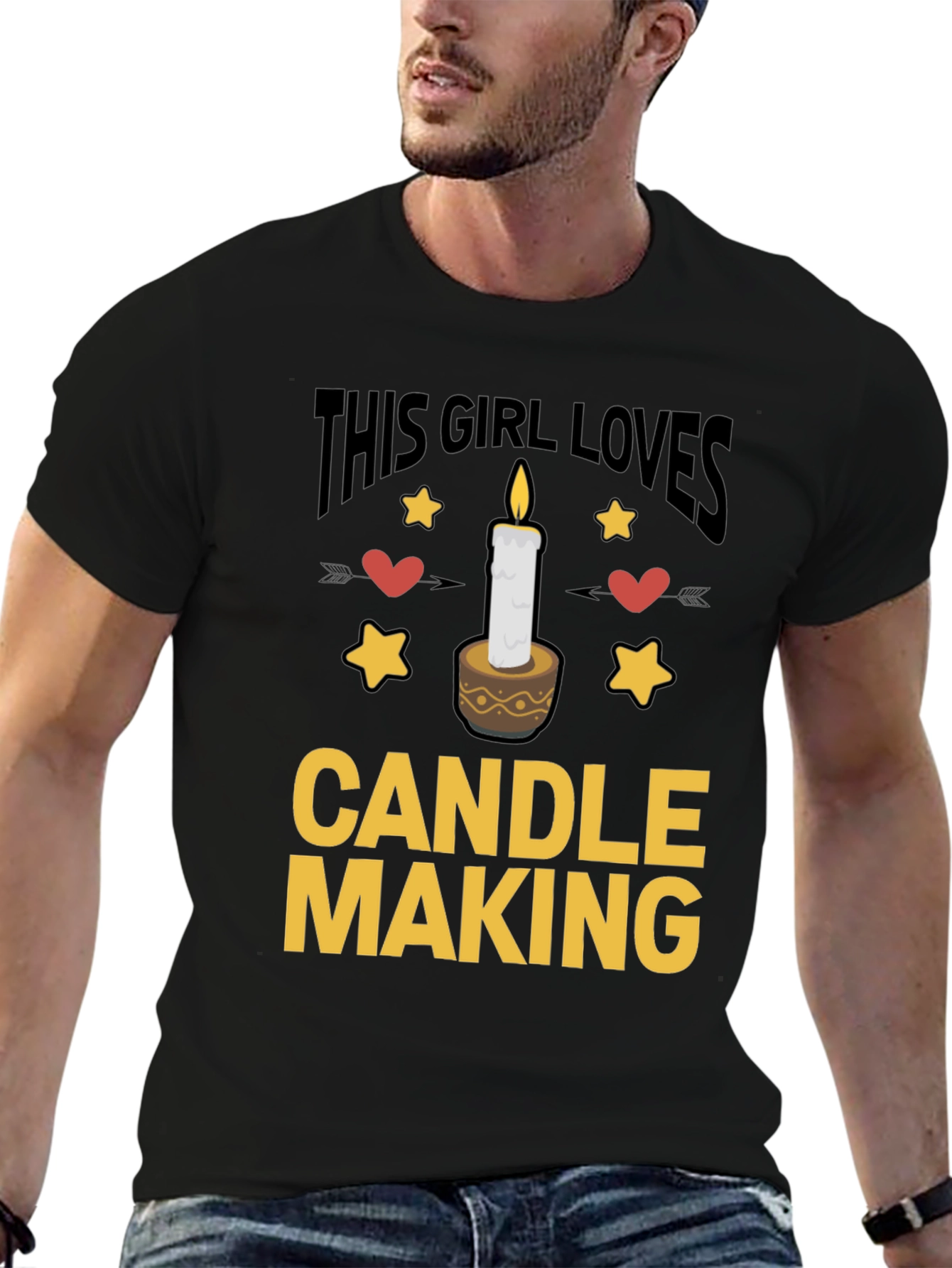 Black This Girl Loves Candle Making T-Shirt view 6