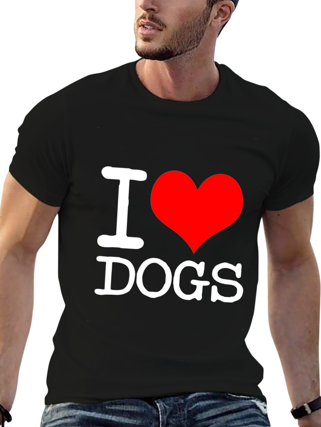 Black I Heart Dogs Black T-Shirt view 6