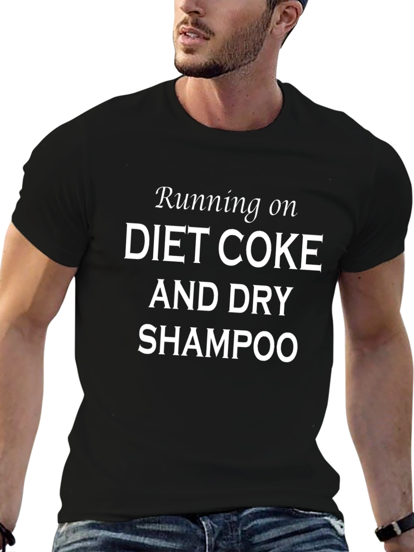 Black Diet Coke and Dry Shampoo Graphic Tee view 6