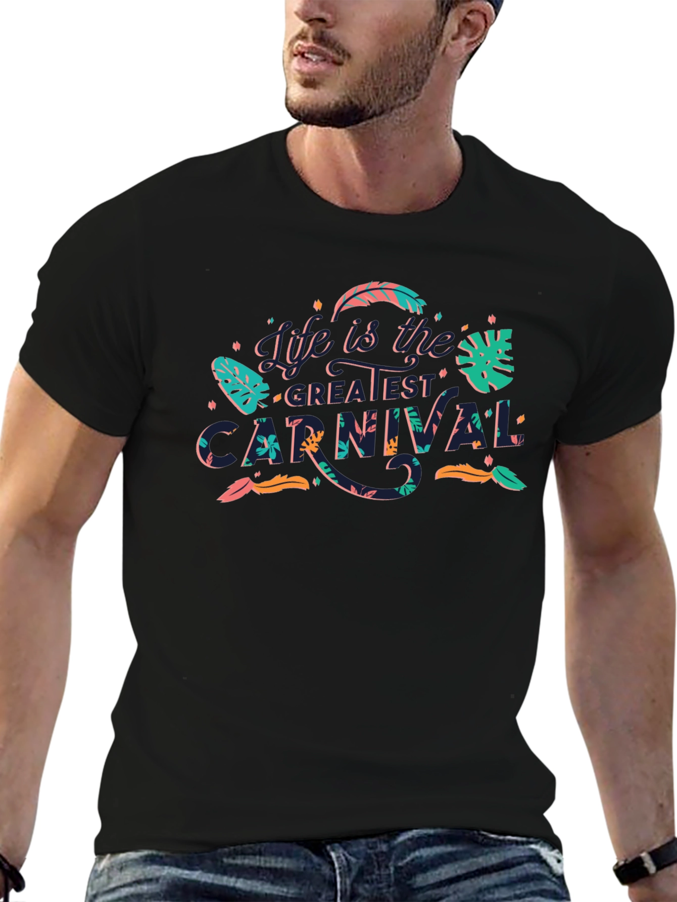 Black Life is the Greatest Carnival Black Graphic Tee view 6