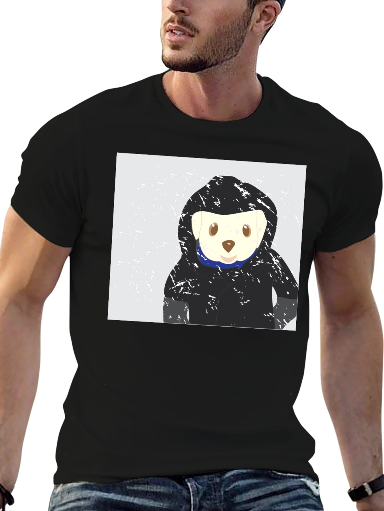 Black Bear Hoodie T-Shirt - Stylish Comfort view 6