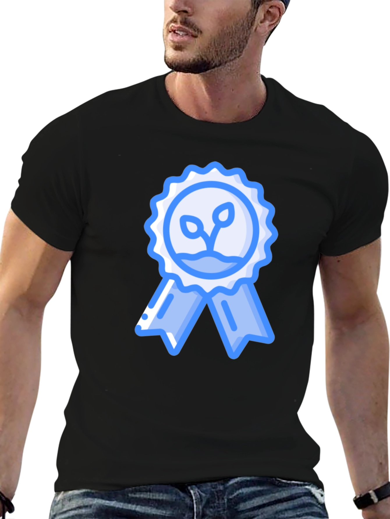 Black Eco-Friendly Plant Award Graphic T-Shirt view 6