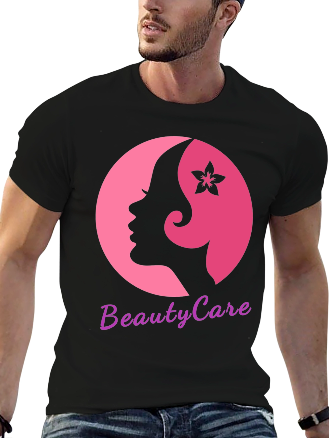 Black Beauty Care T-Shirt - Stylish Women's Graphic Tee view 6