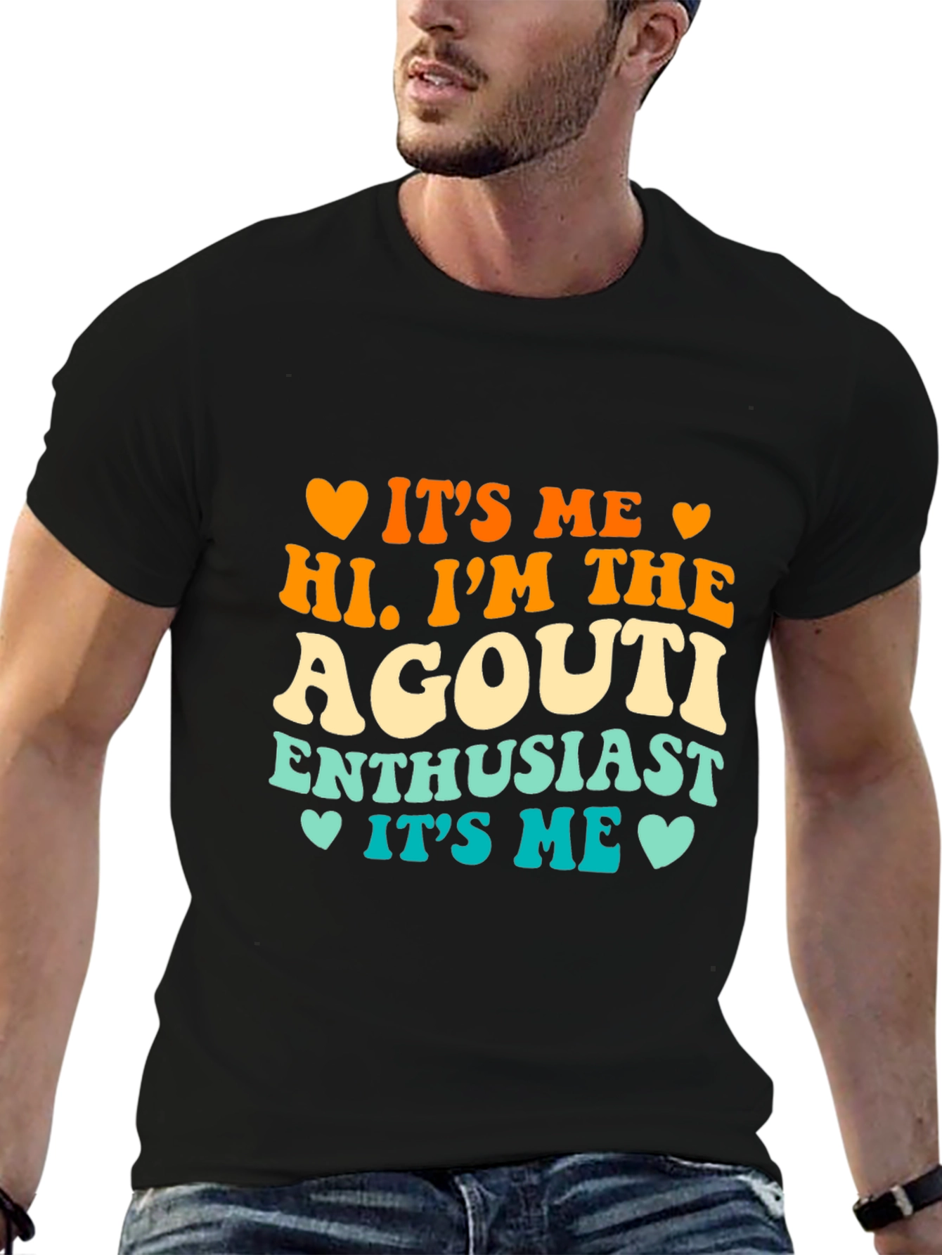 Black Agouti Enthusiast T-Shirt - Novelty Graphic Tee view 6