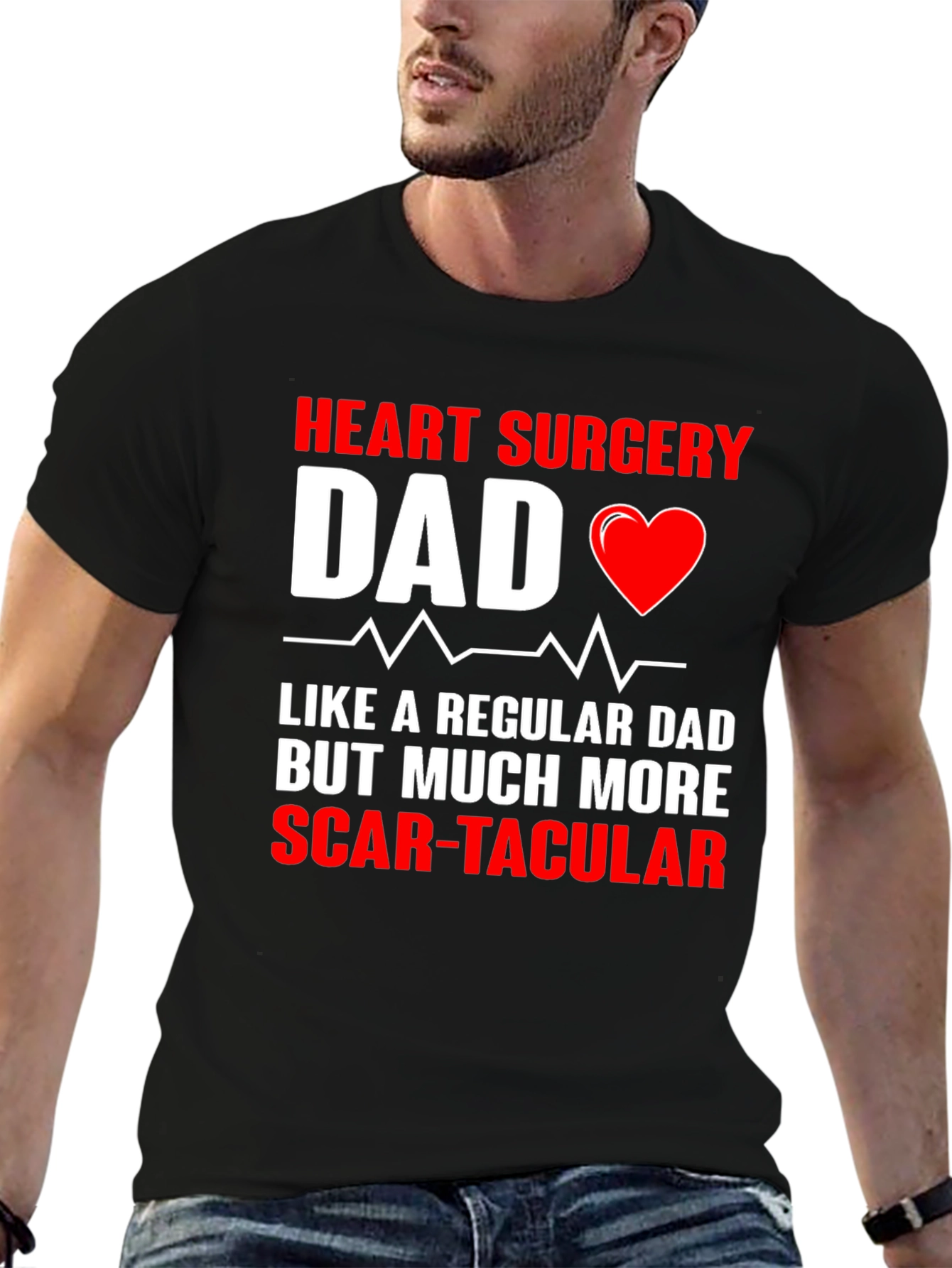 Black Heart Surgery Dad Graphic Tee view 6