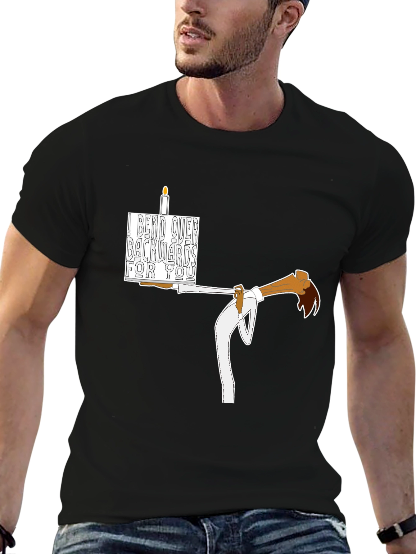 Black I Bend Over Backwards For You T-Shirt view 6