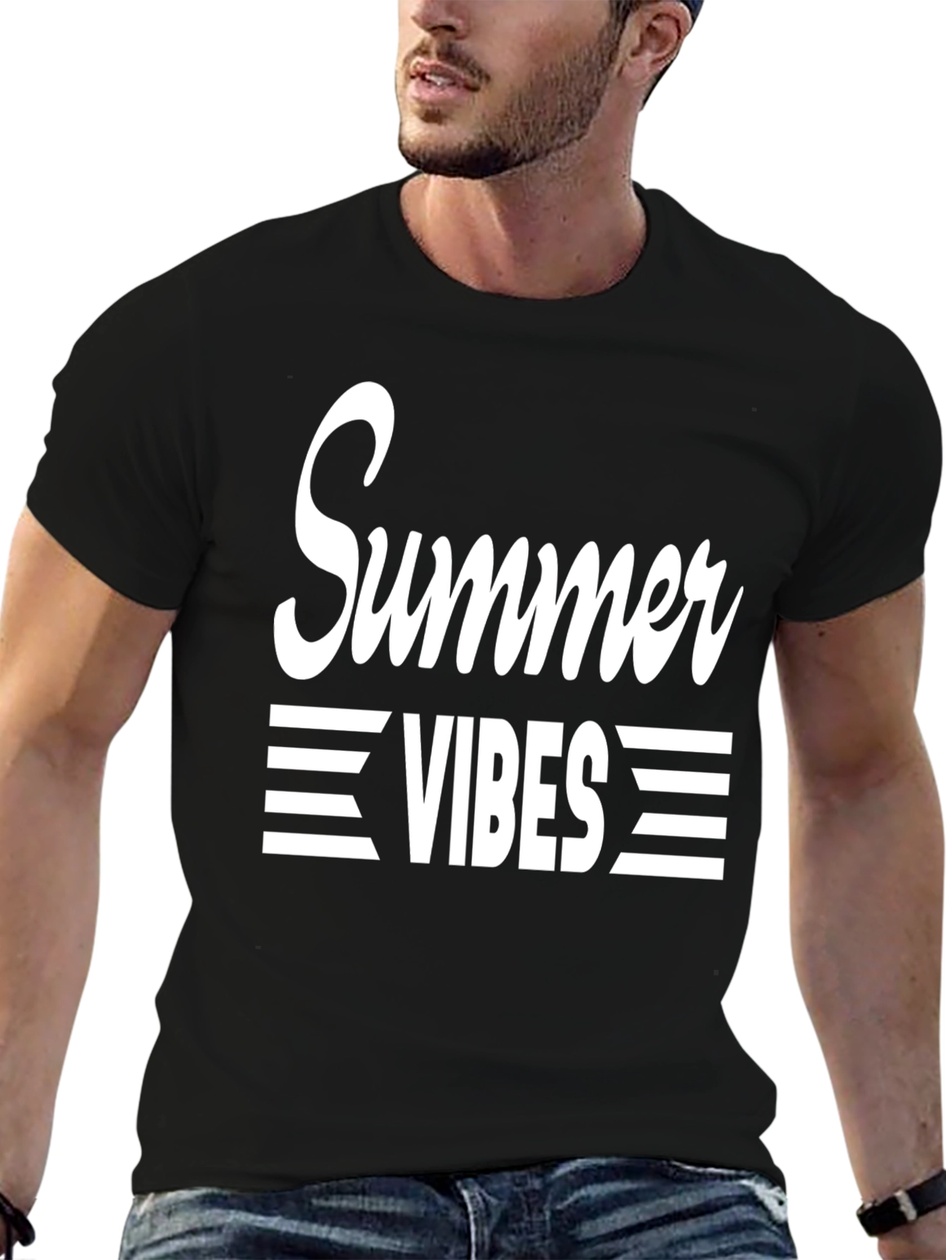 Black Summer Vibes Graphic Tee view 6