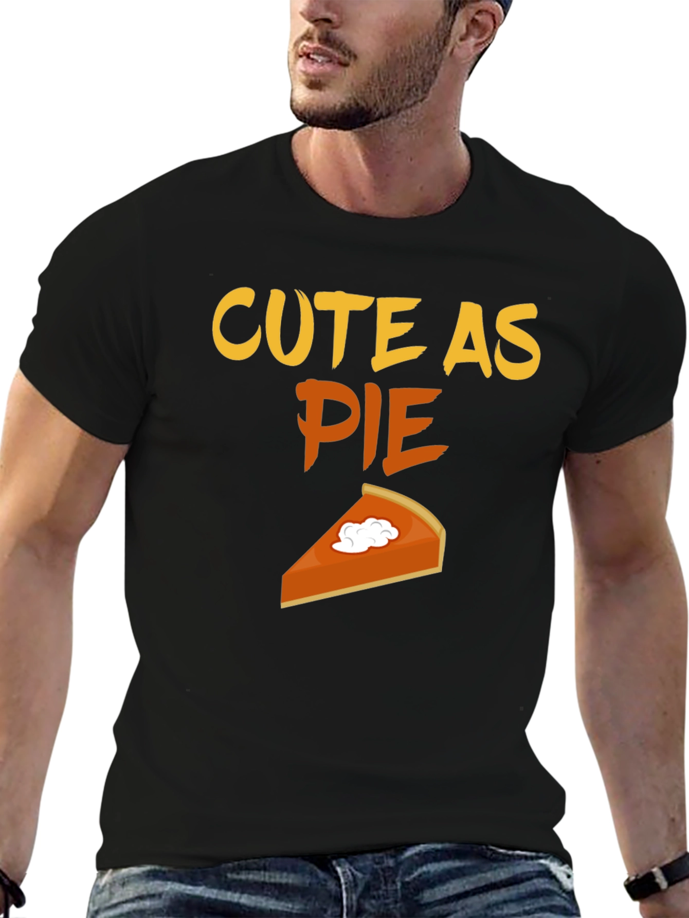 Black Cute As Pie Funny Thanksgiving T-Shirt view 6