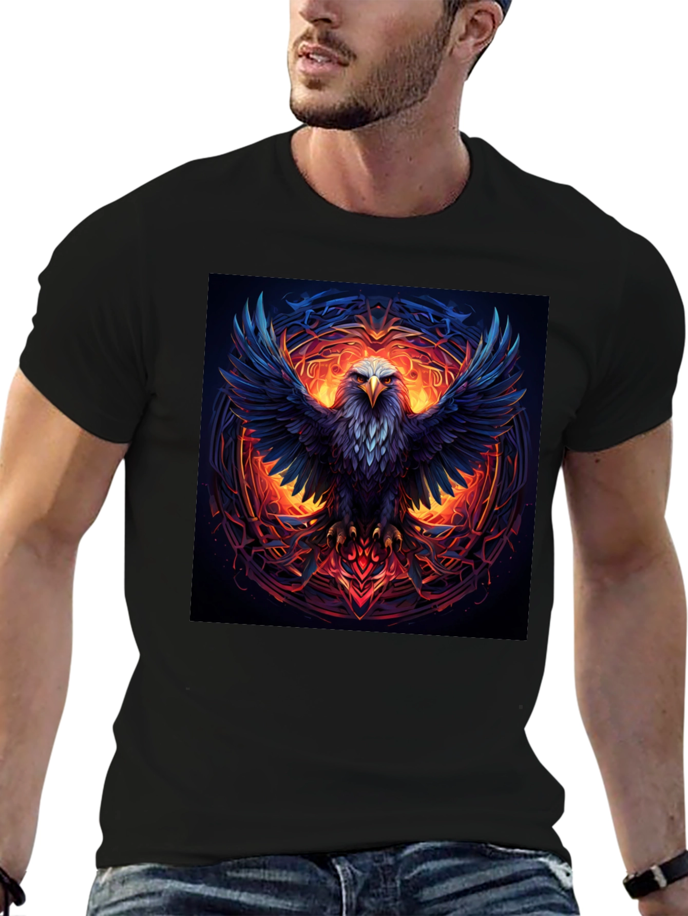 Black Eagle Fire T-Shirt view 6