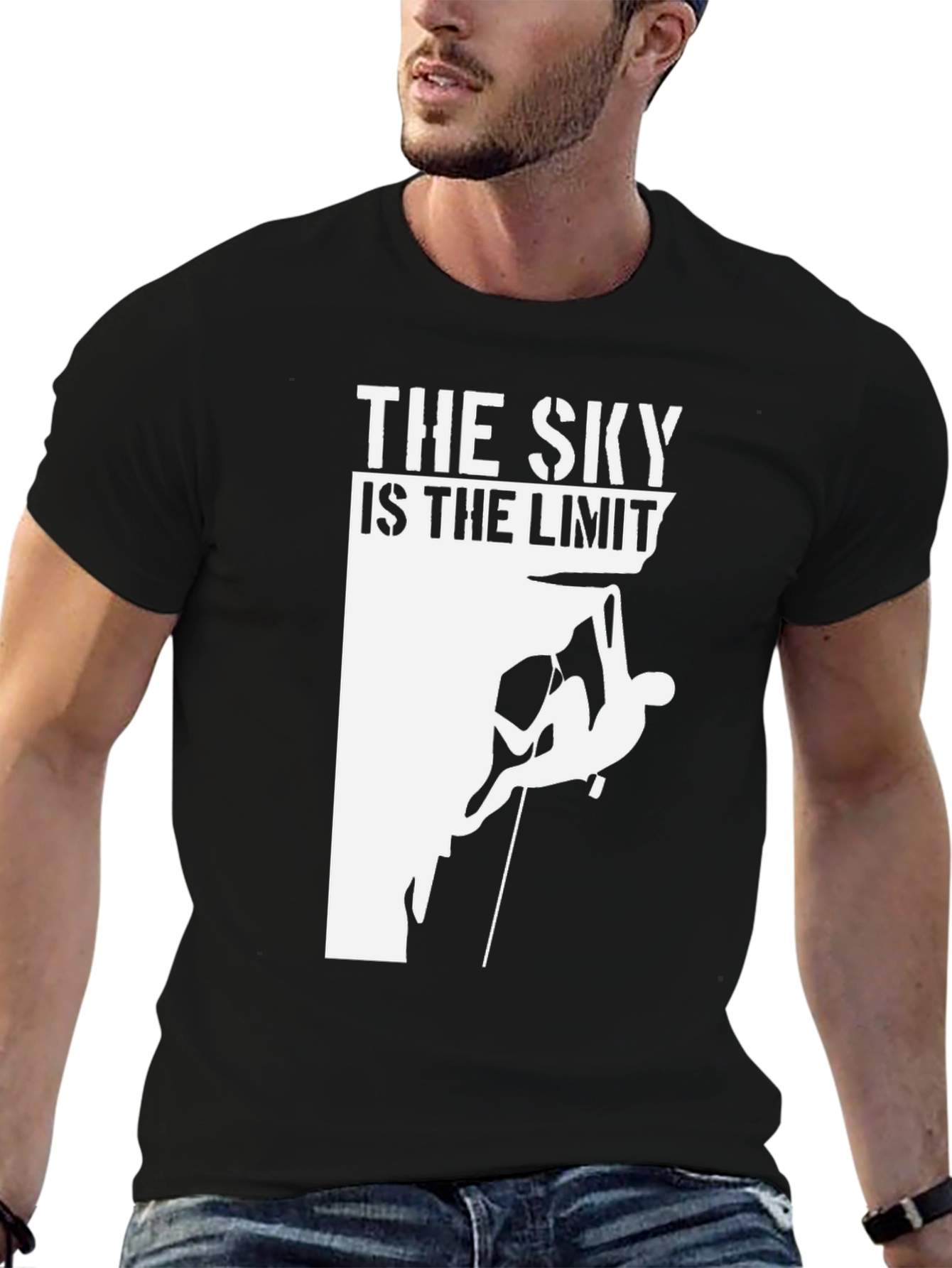 Black The Sky Is The Limit Climbing T-Shirt view 6