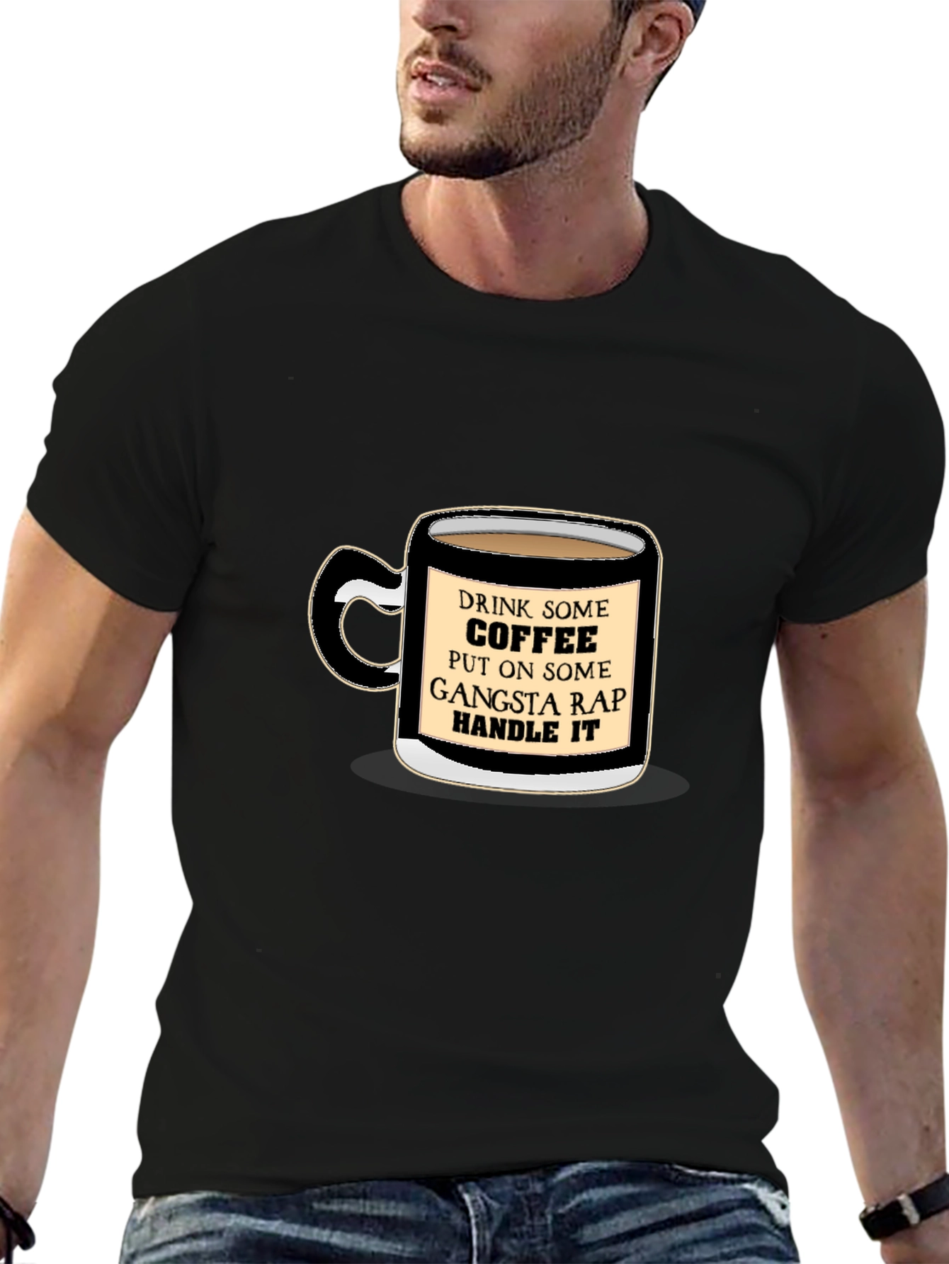 Black Coffee & Gangsta Rap T-Shirt view 6