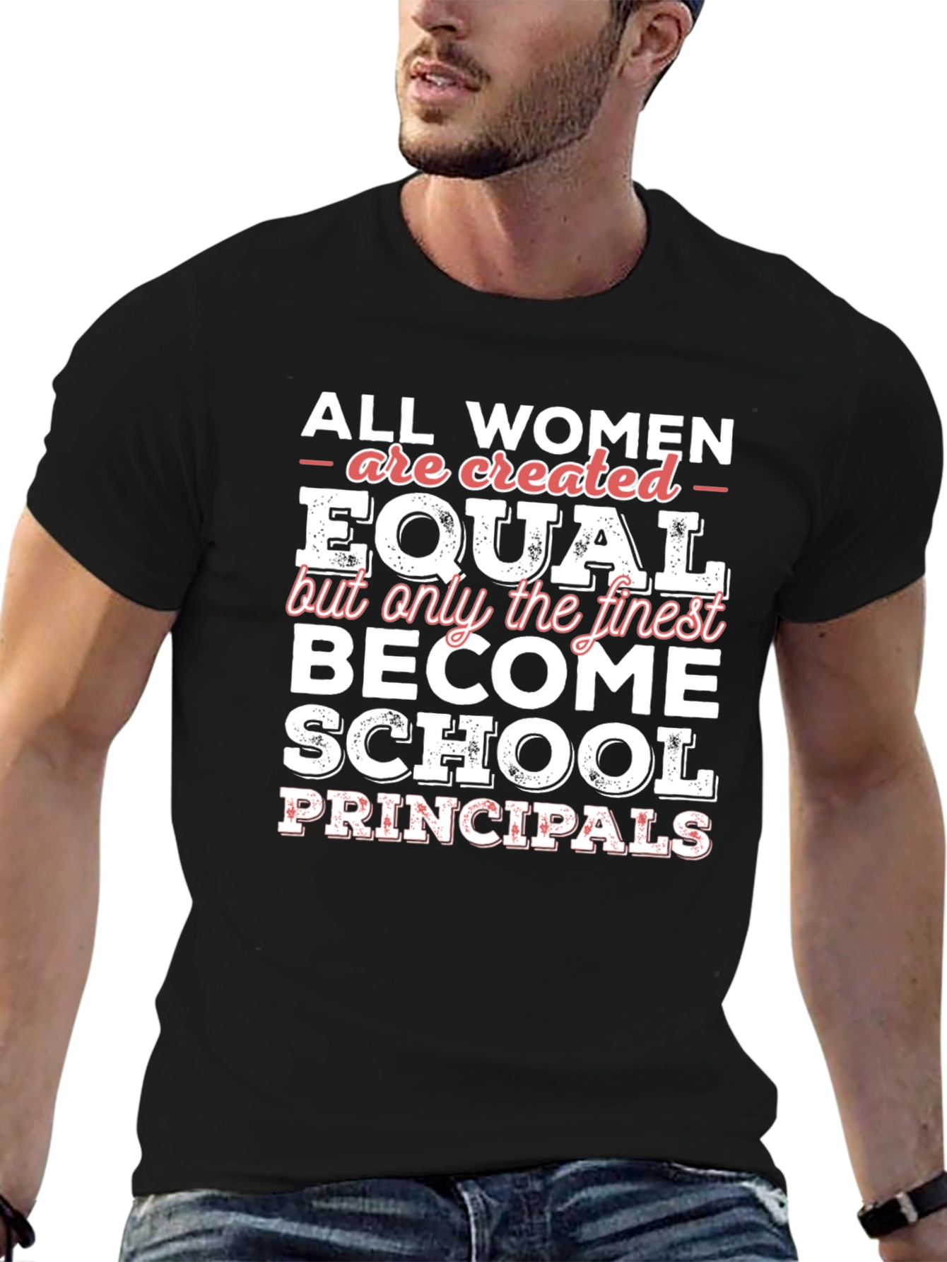Black Finest School Principal Women's T-Shirt view 6