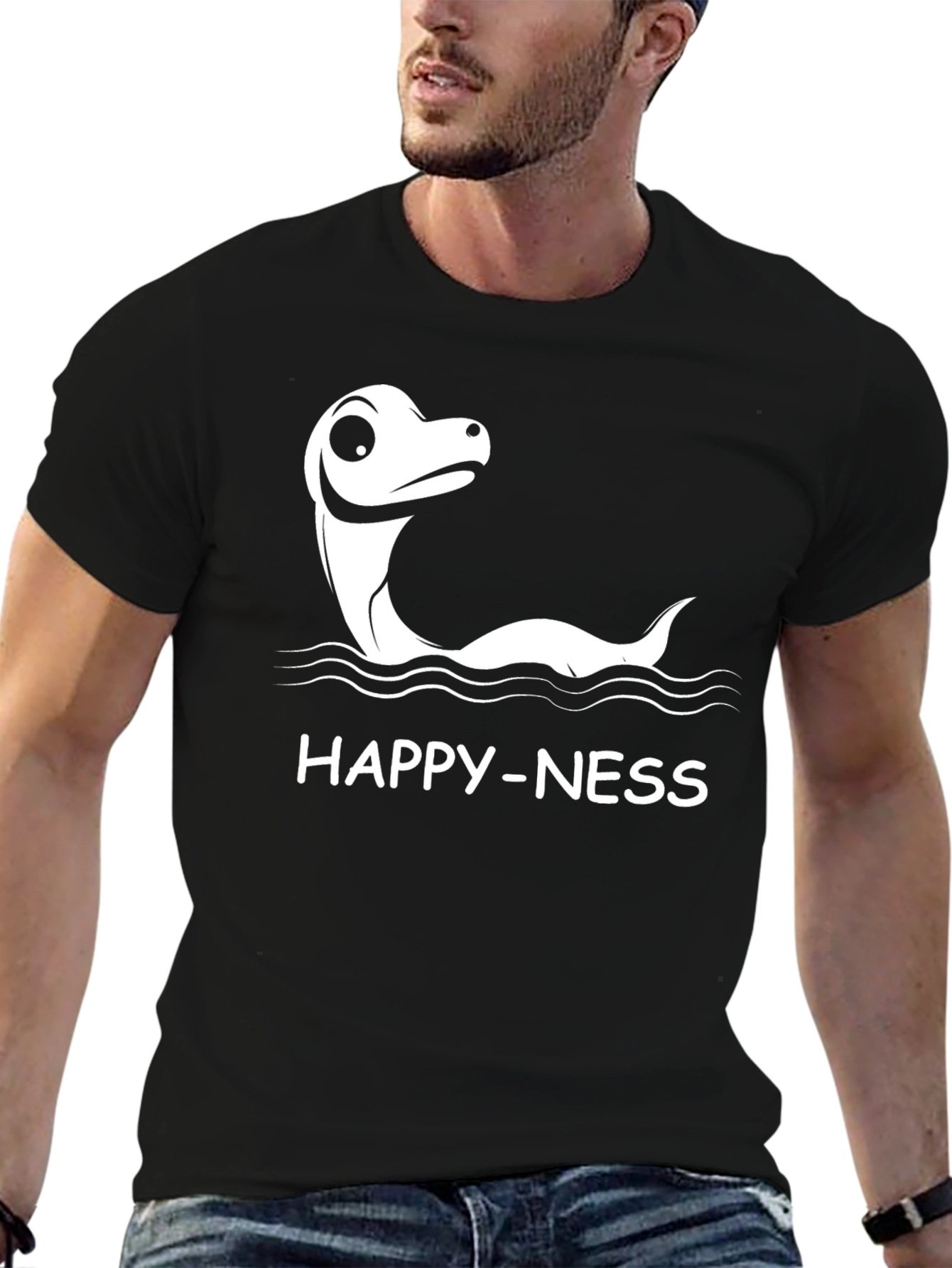 Black Happy-Ness Graphic T-Shirt view 6