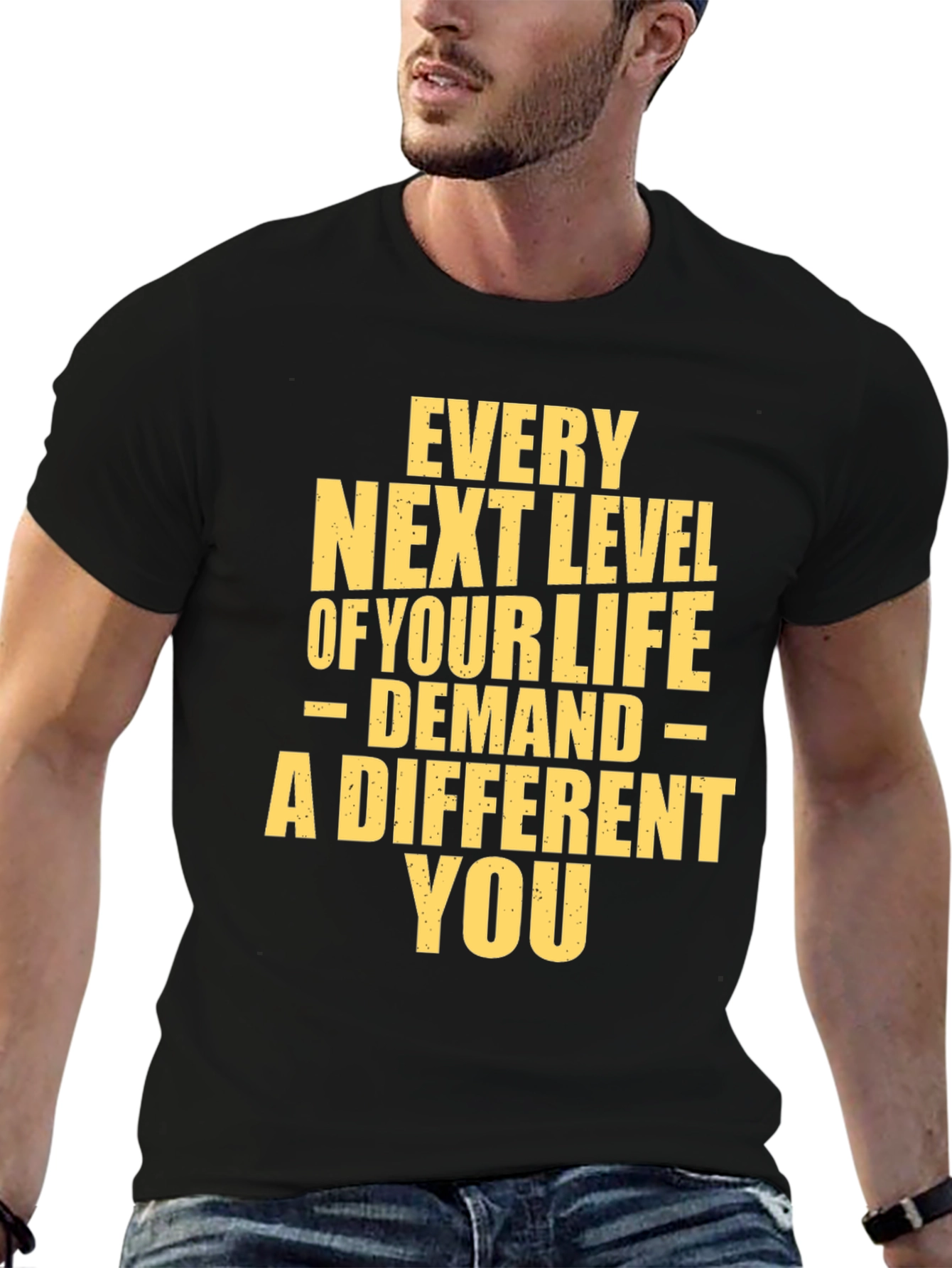 Black Motivational T-Shirt: Every Next Level view 6
